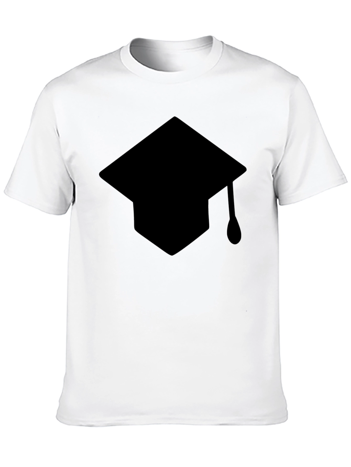 Graduation Cap Graphic T-Shirt - Black