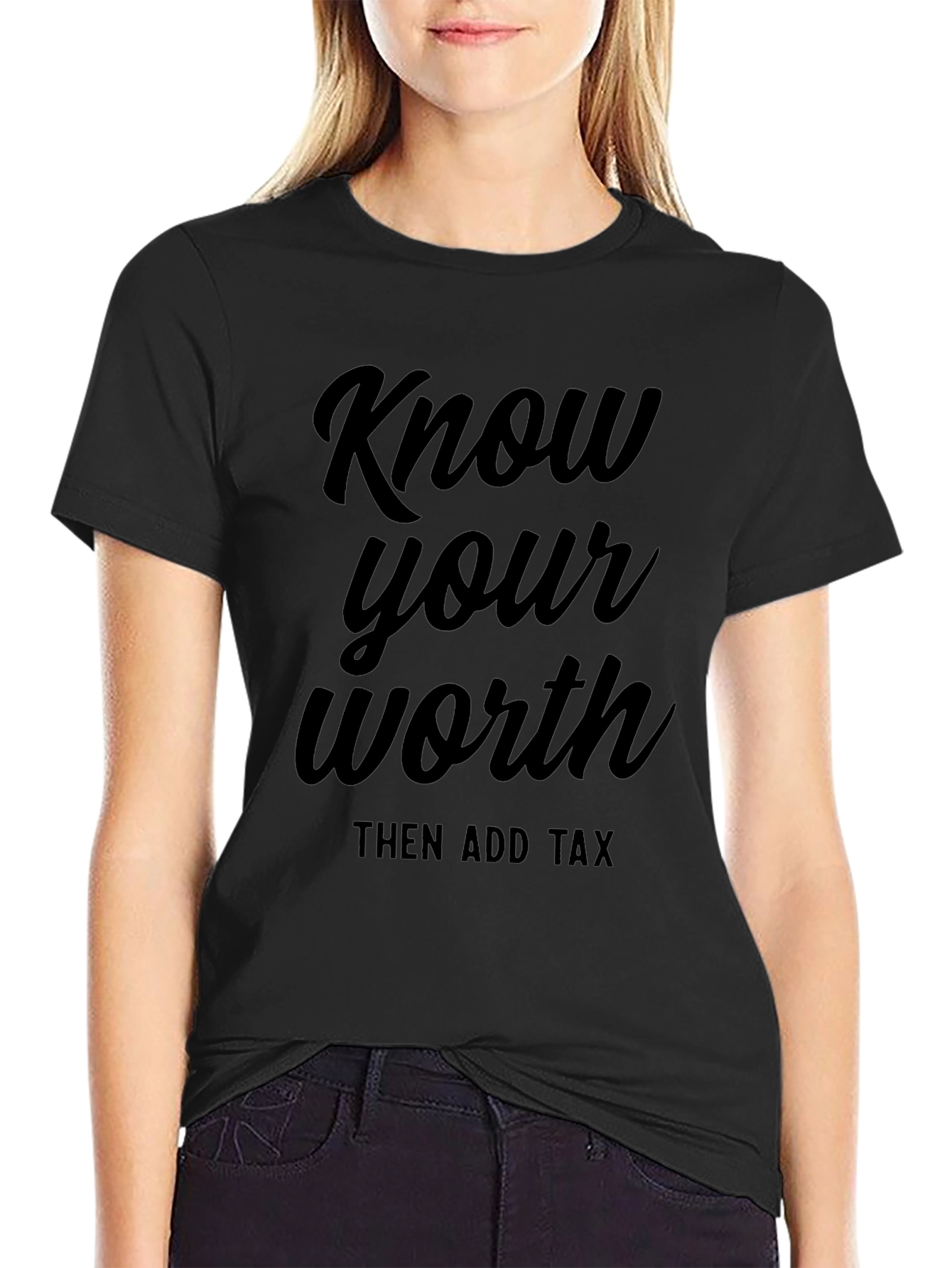 Know Your Worth Black T-Shirt