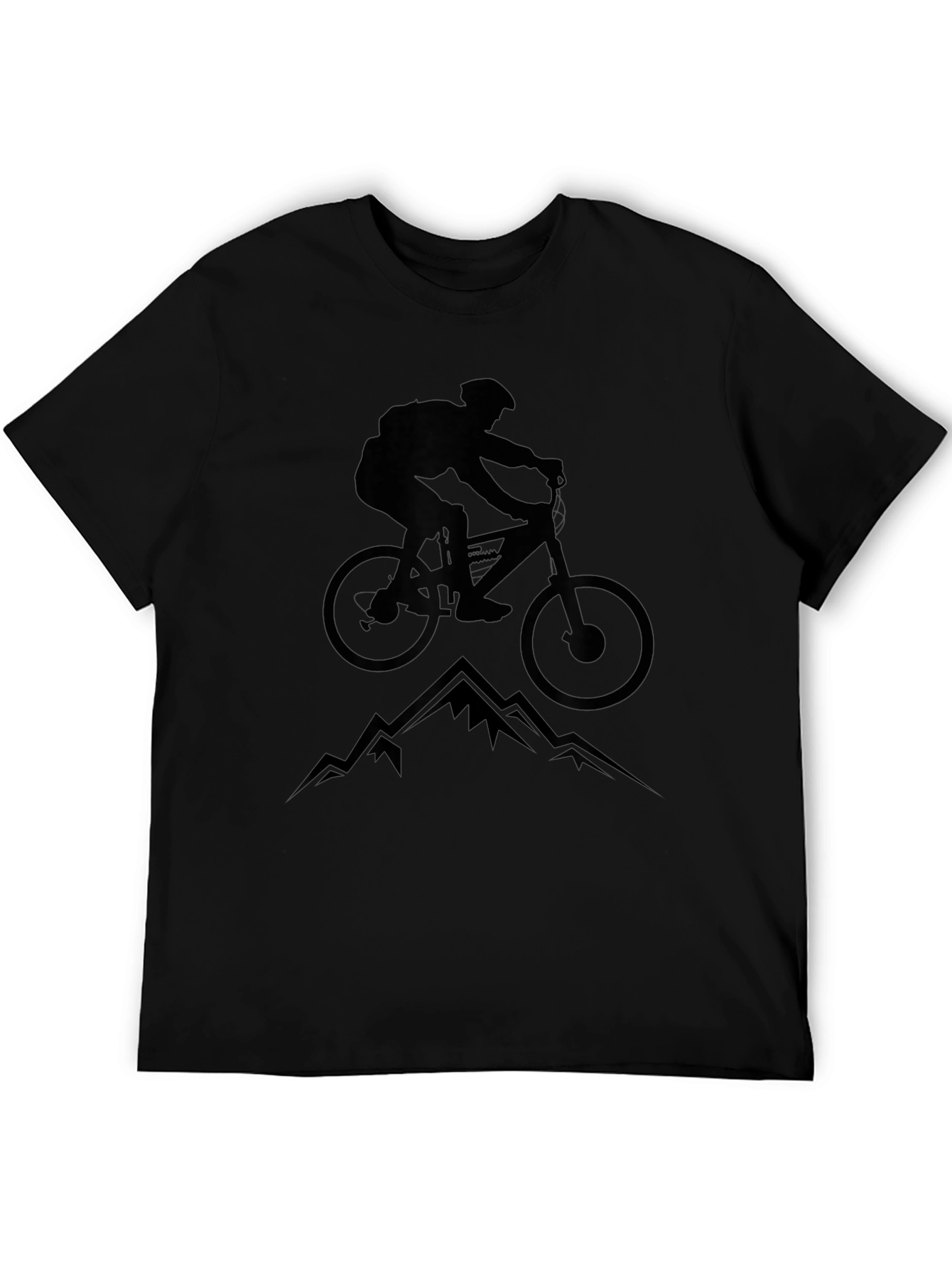 Mountain Biking Graphic Tee - Black