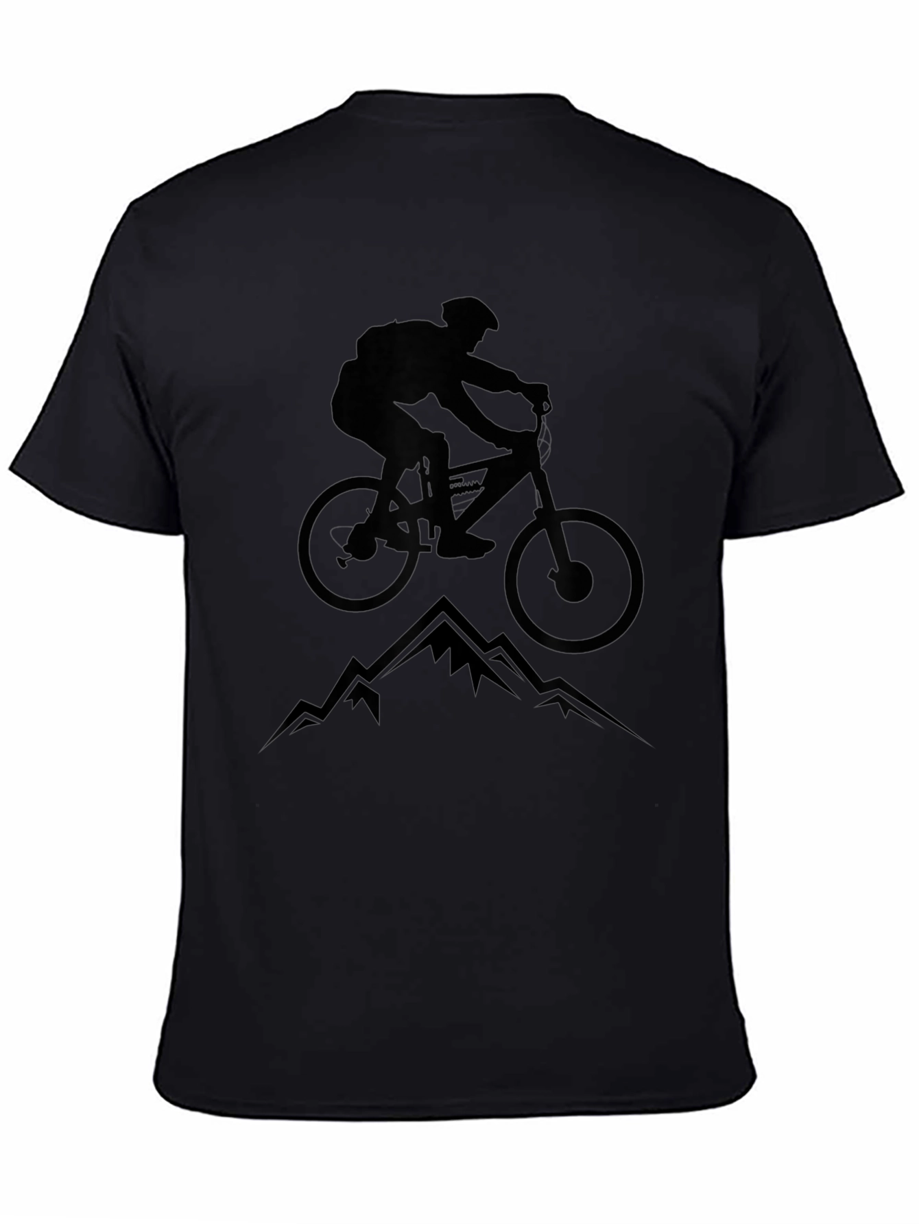 Mountain Biking Graphic Tee - Black