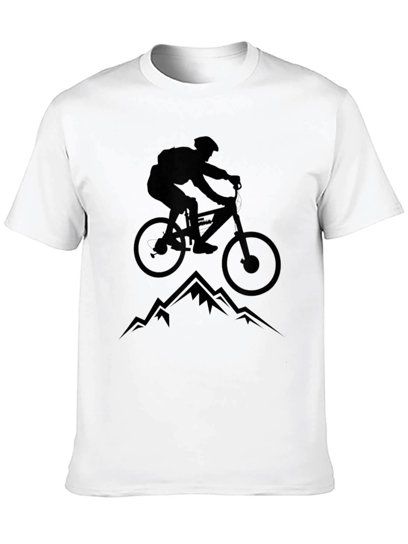 Mountain Biking Graphic Tee - Black