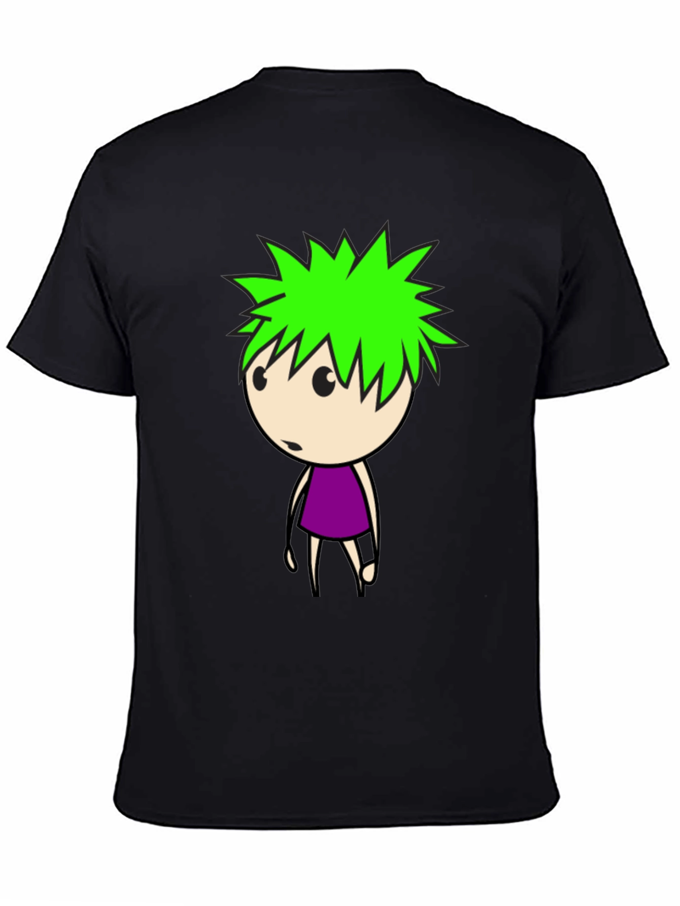 Cartoon Character Graphic Black T-Shirt