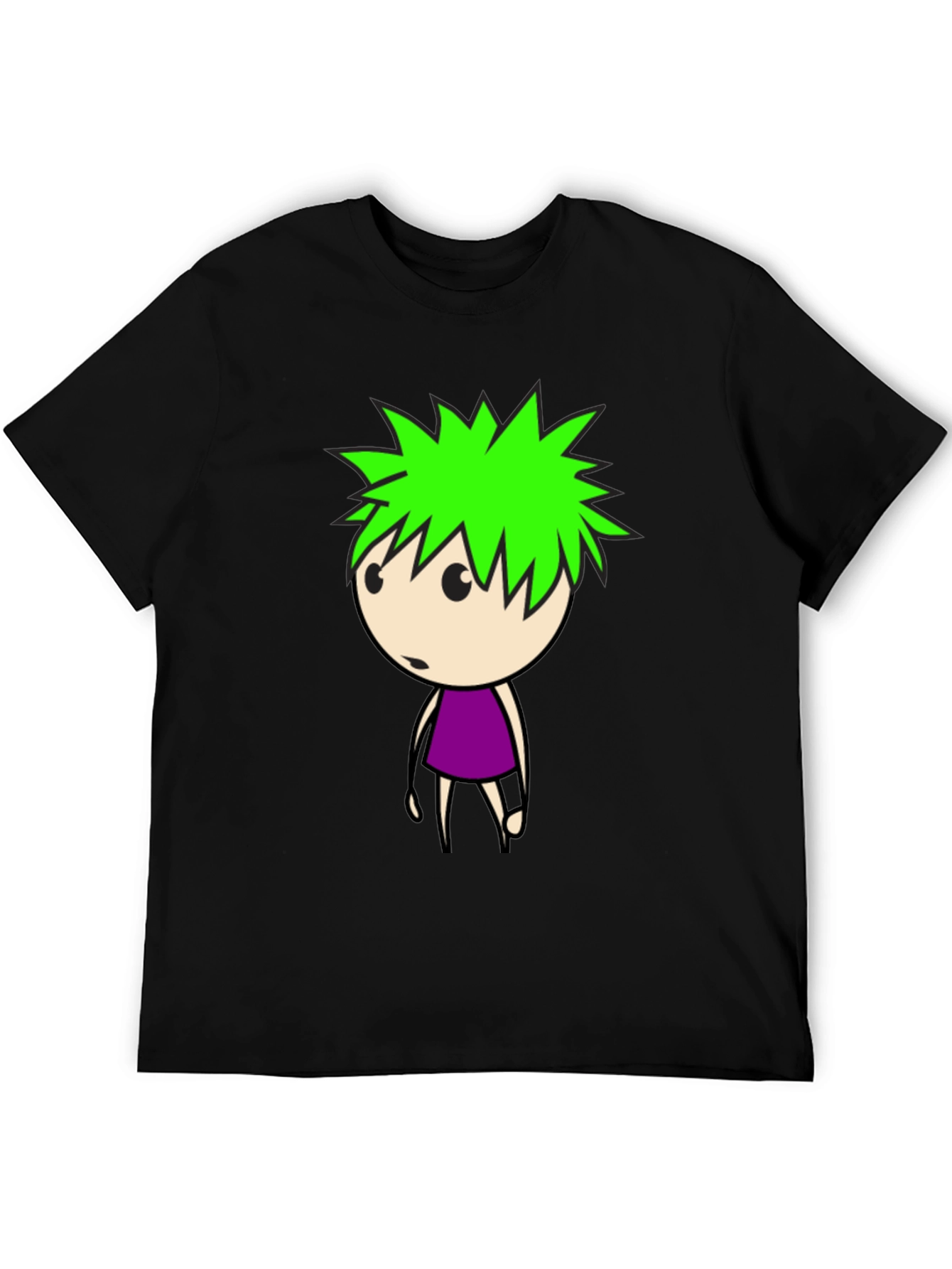 Cartoon Character Graphic Black T-Shirt
