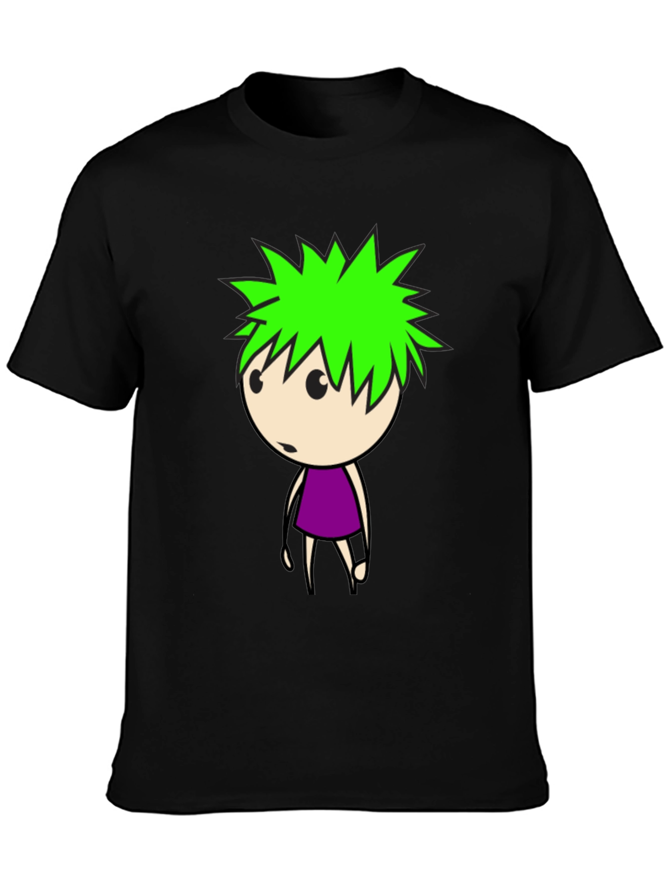 Cartoon Character Graphic Black T-Shirt