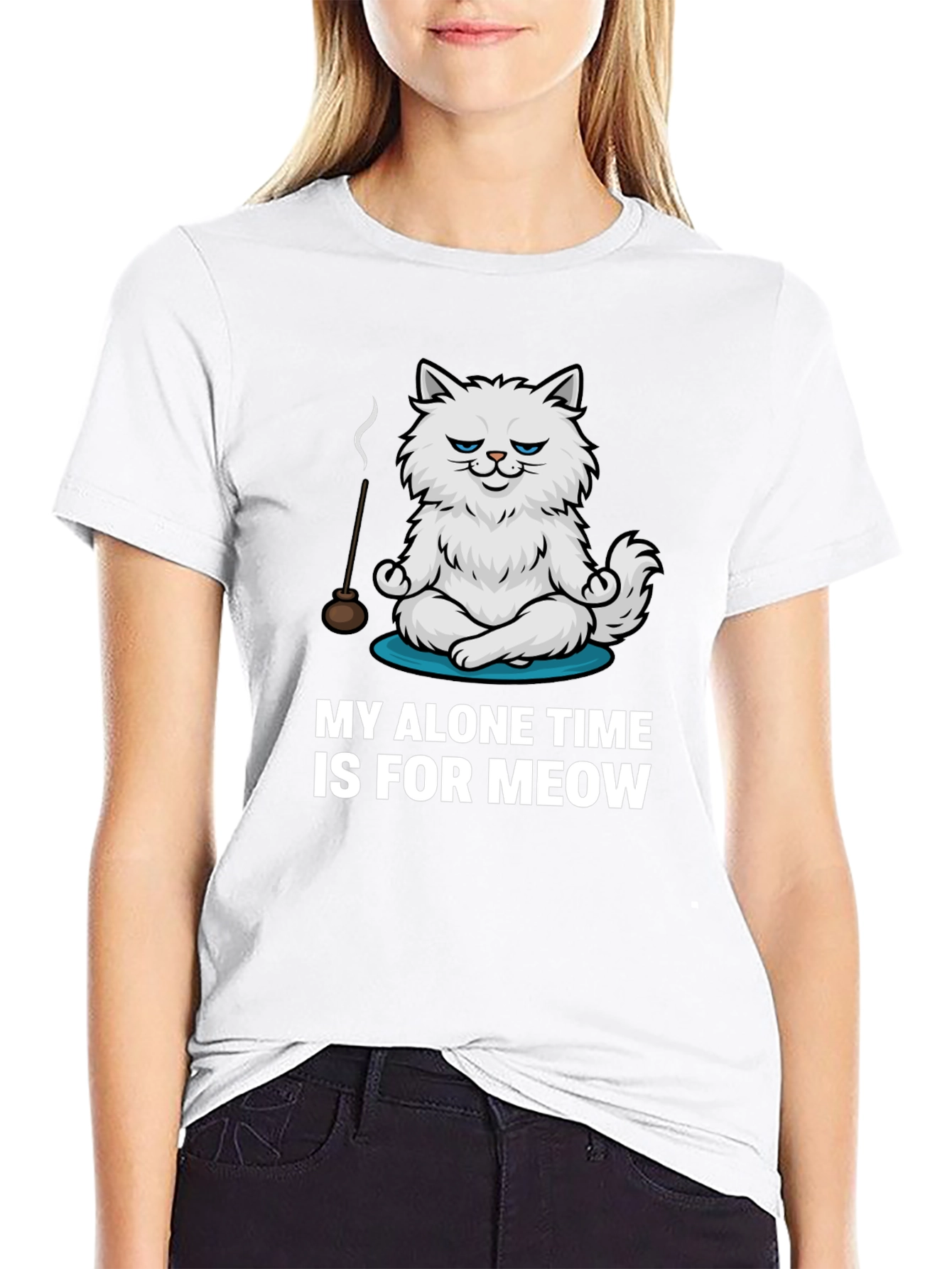 Funny Cat Meditation T-Shirt