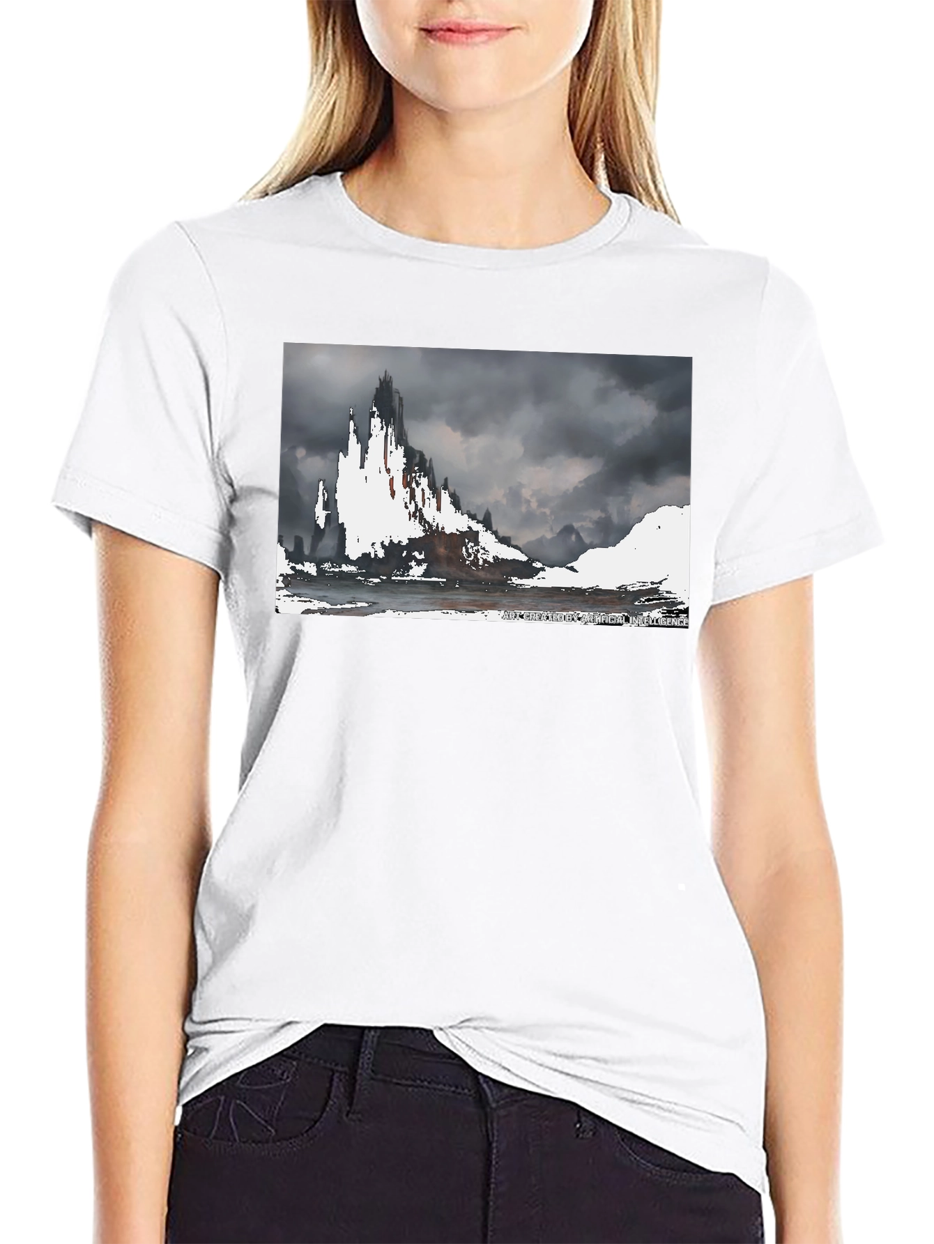 Fantasy Landscape Black Tee - Epic Quest Ready!