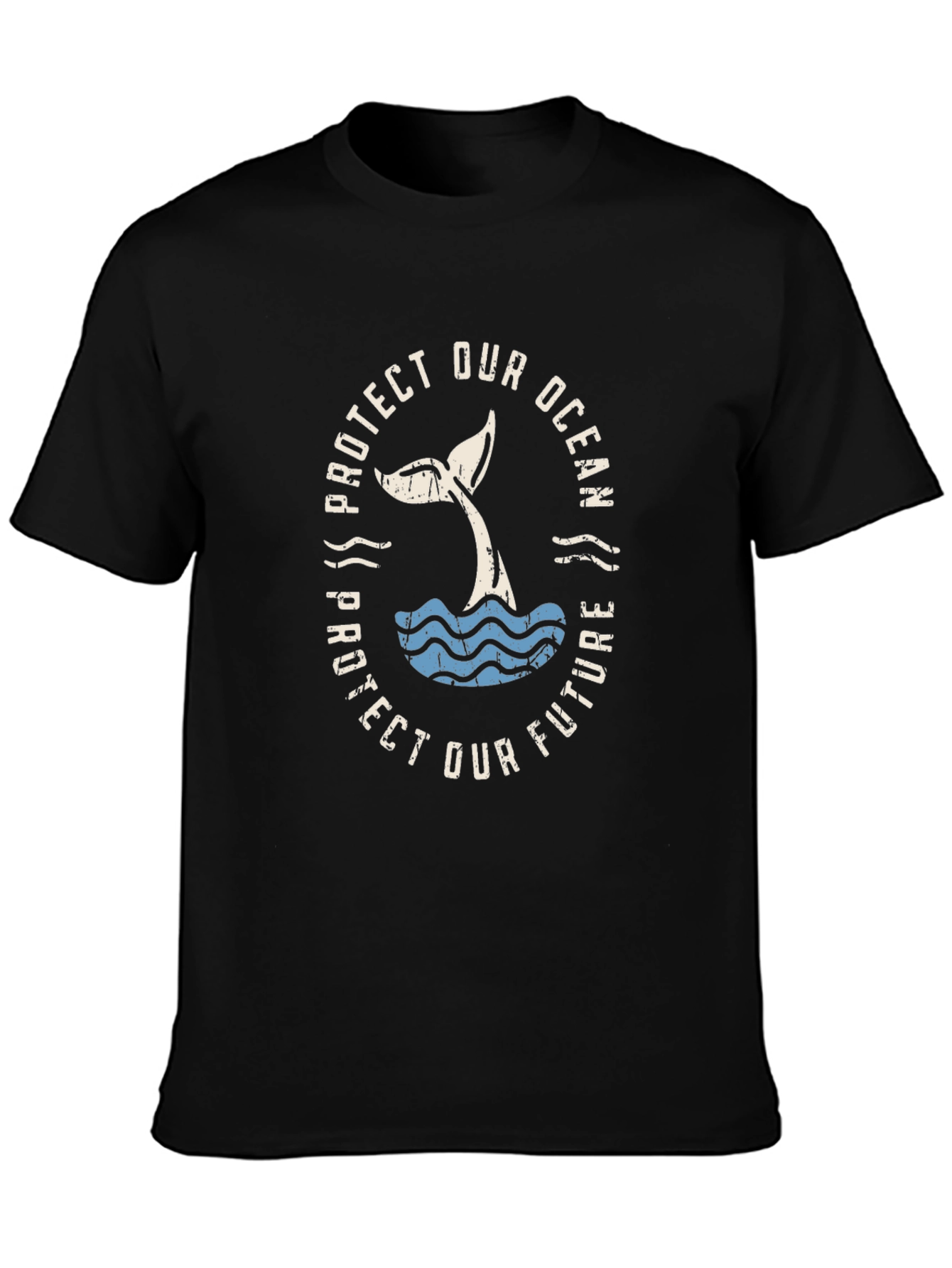 Protect Our Ocean T-Shirt - Whale Tail Design