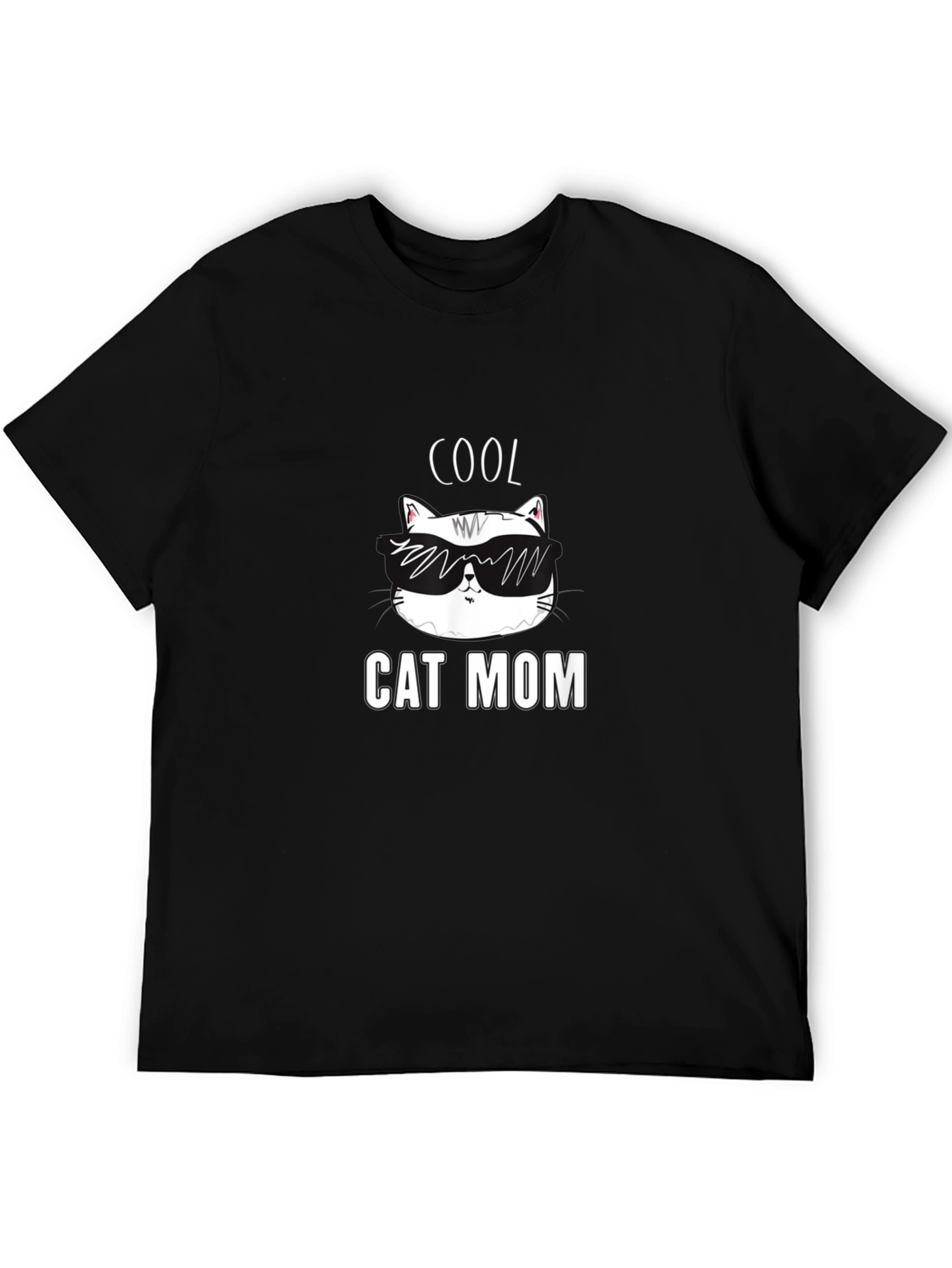 Cool Cat Mom T-Shirt - Black
