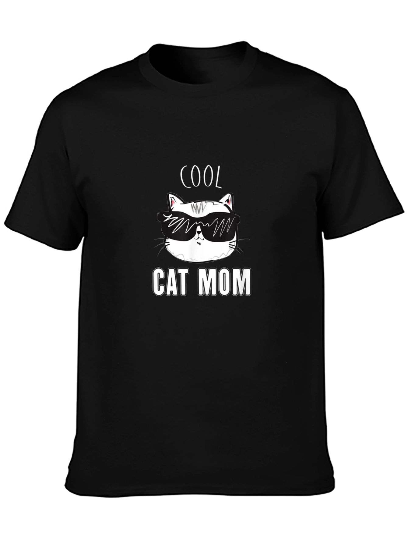 Cool Cat Mom T-Shirt - Black