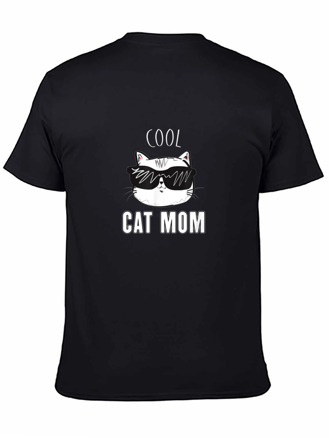 Cool Cat Mom T-Shirt - Black