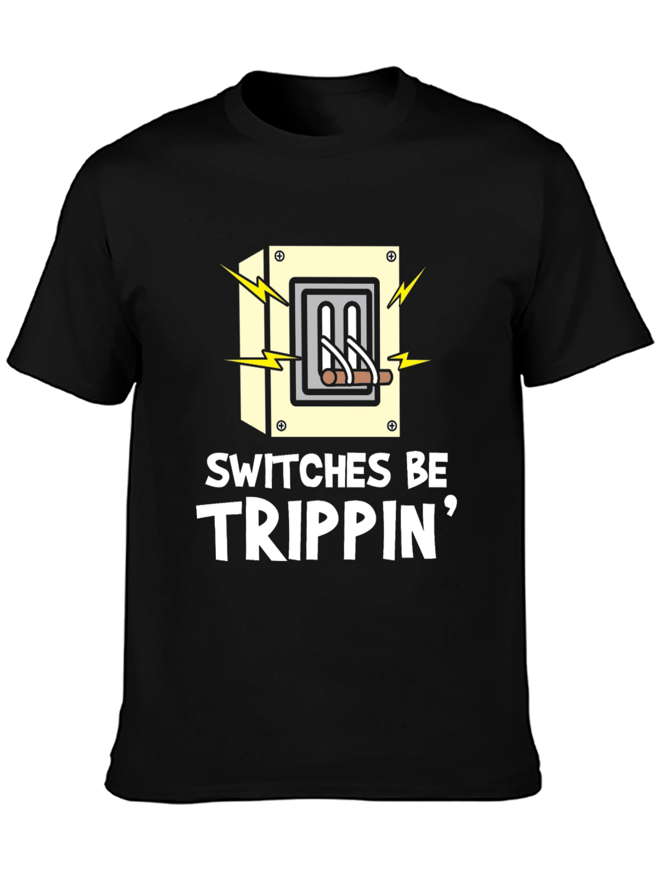 Switches Be Trippin Black Graphic Tee