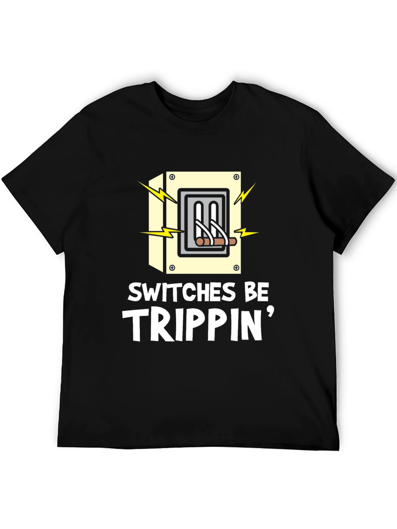Switches Be Trippin Black Graphic Tee