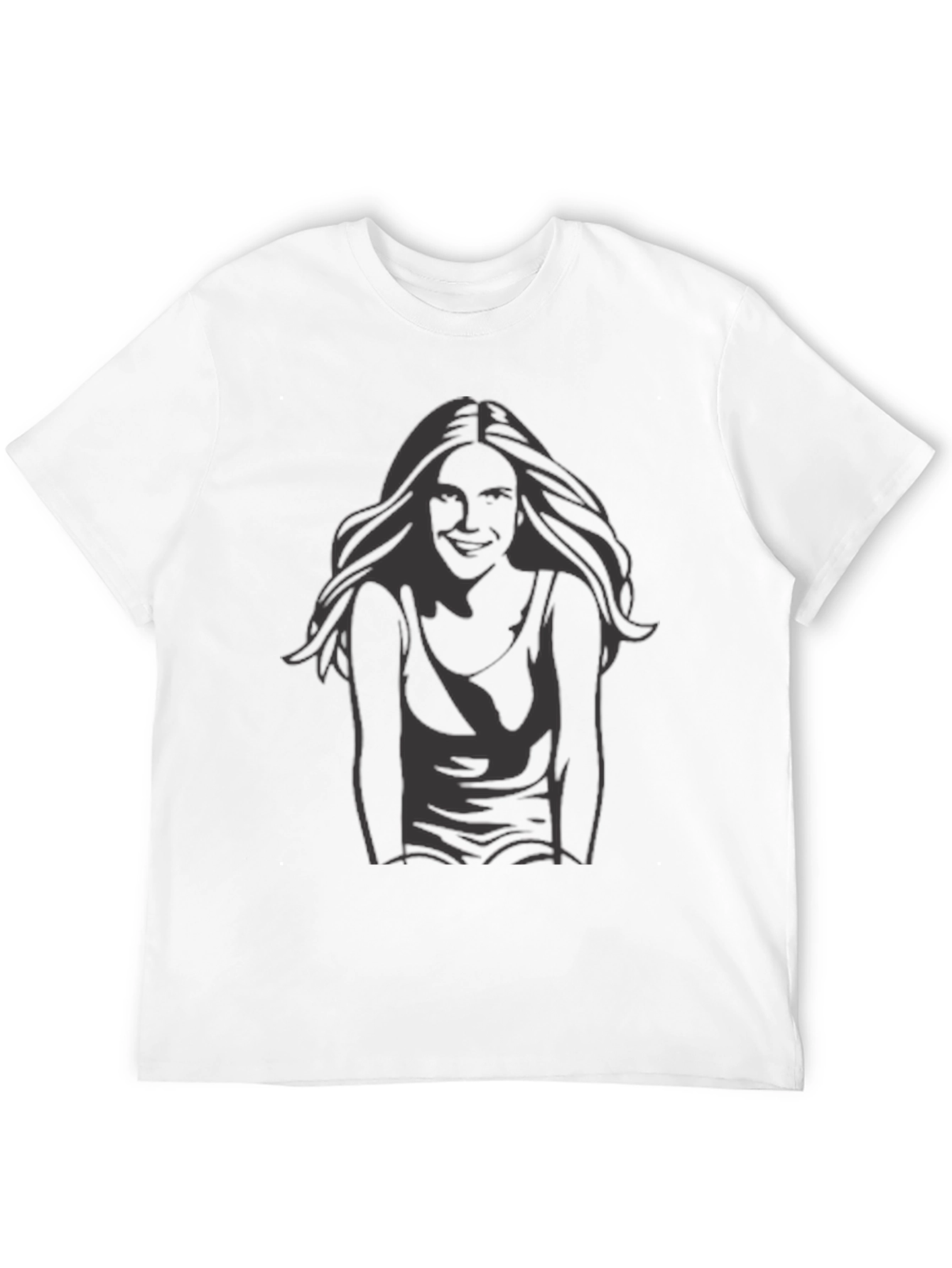 Black T-Shirt with Graphic Print - Casual Style