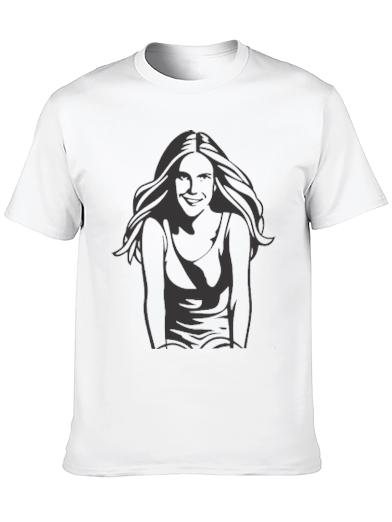 Black T-Shirt with Graphic Print - Casual Style