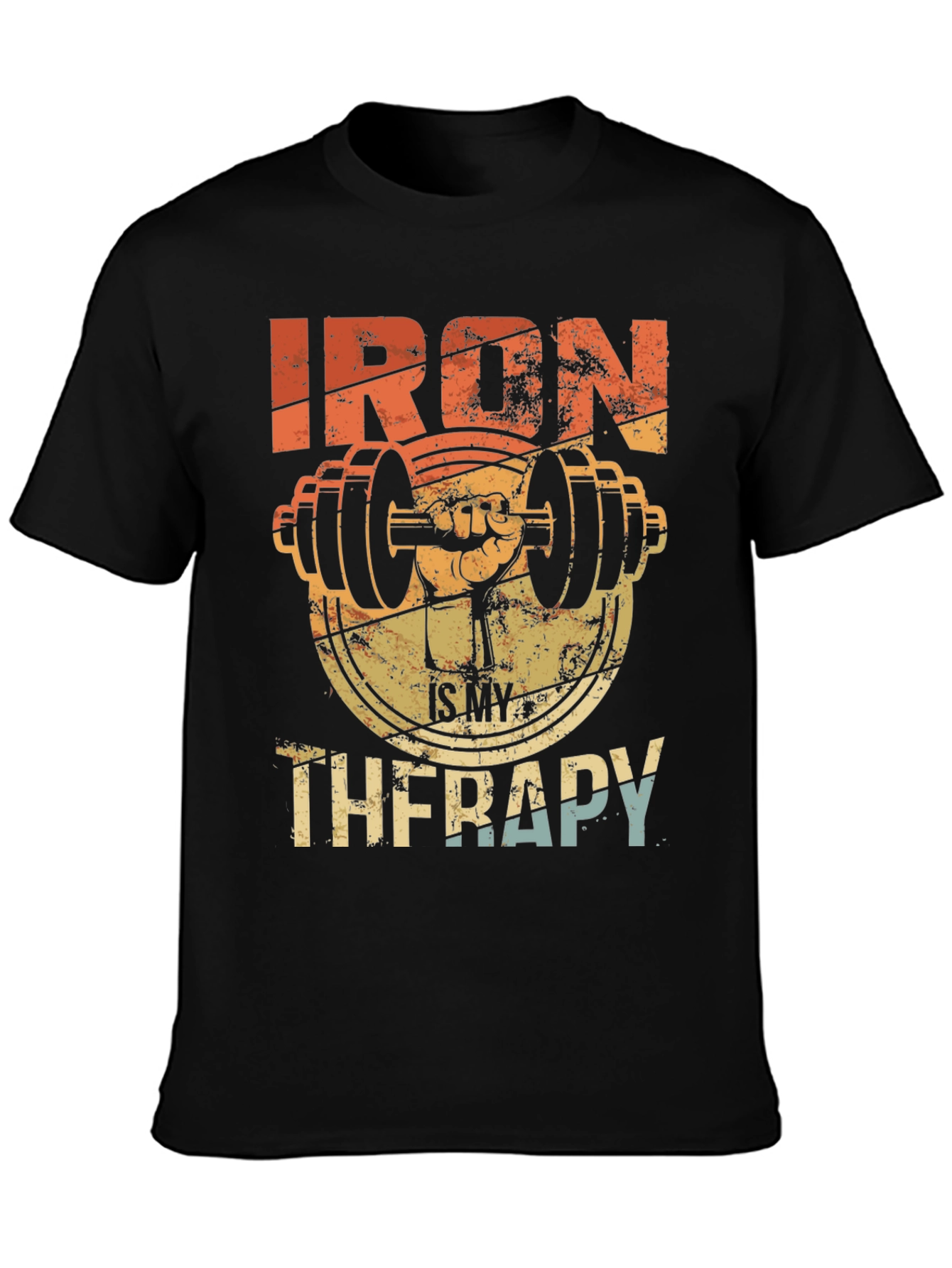 Iron Therapy Graphic Tee - Gym Workout Motivation