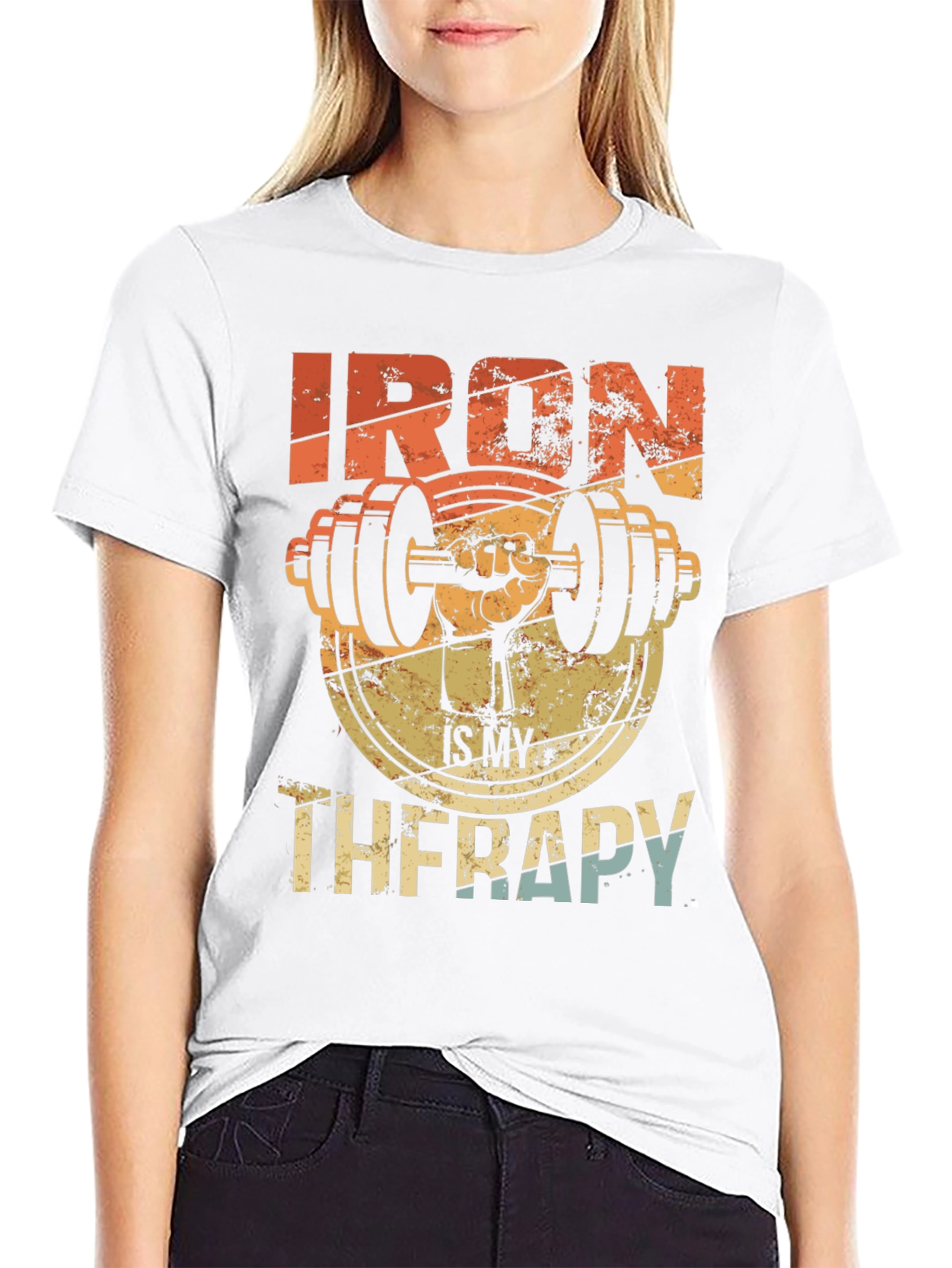 Iron Therapy Graphic Tee - Gym Workout Motivation