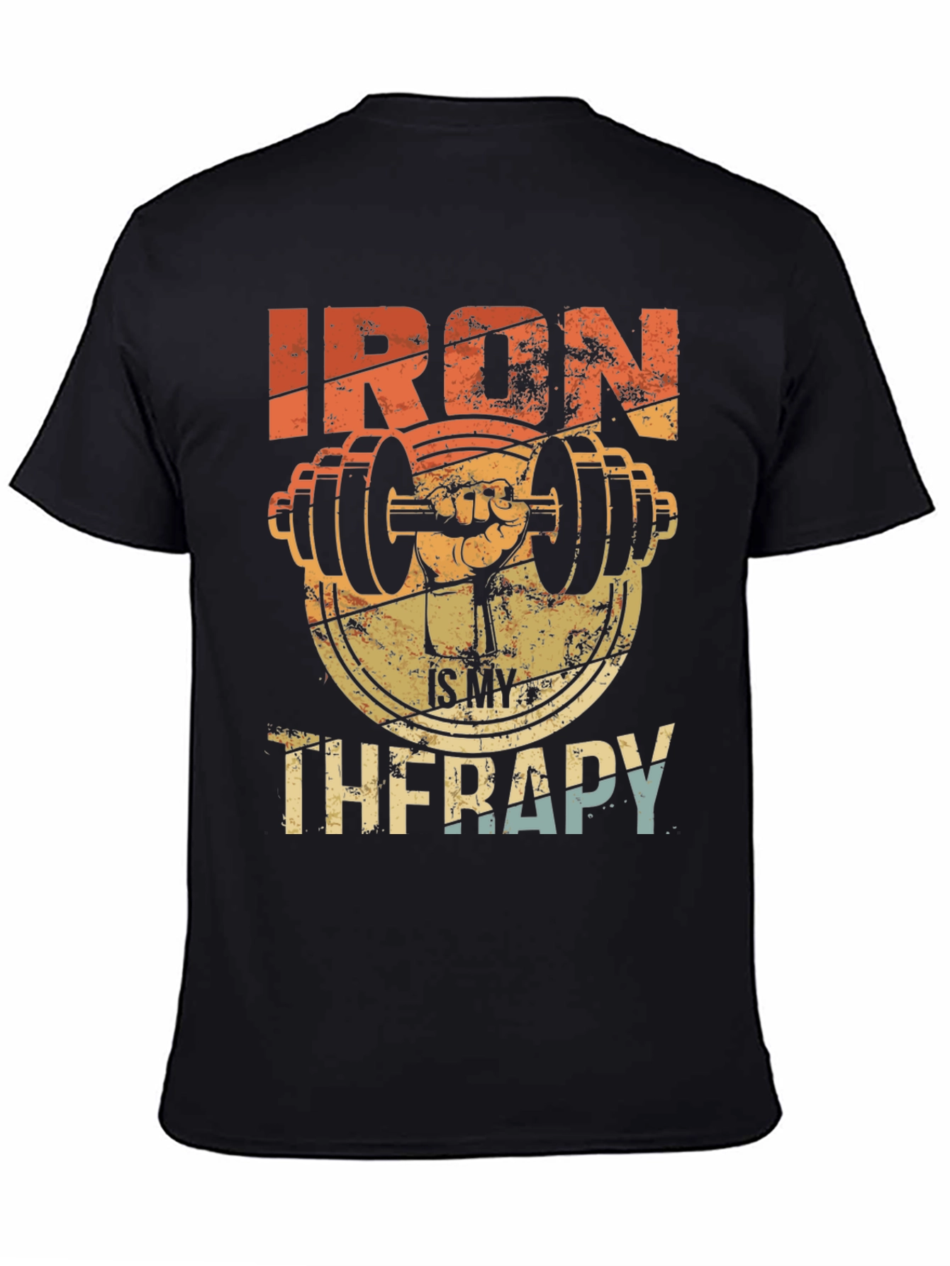 Iron Therapy Graphic Tee - Gym Workout Motivation