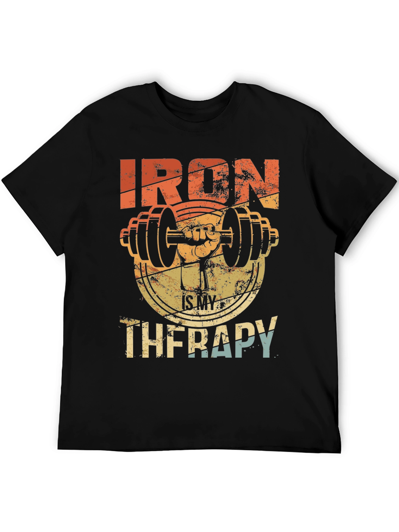 Iron Therapy Graphic Tee - Gym Workout Motivation