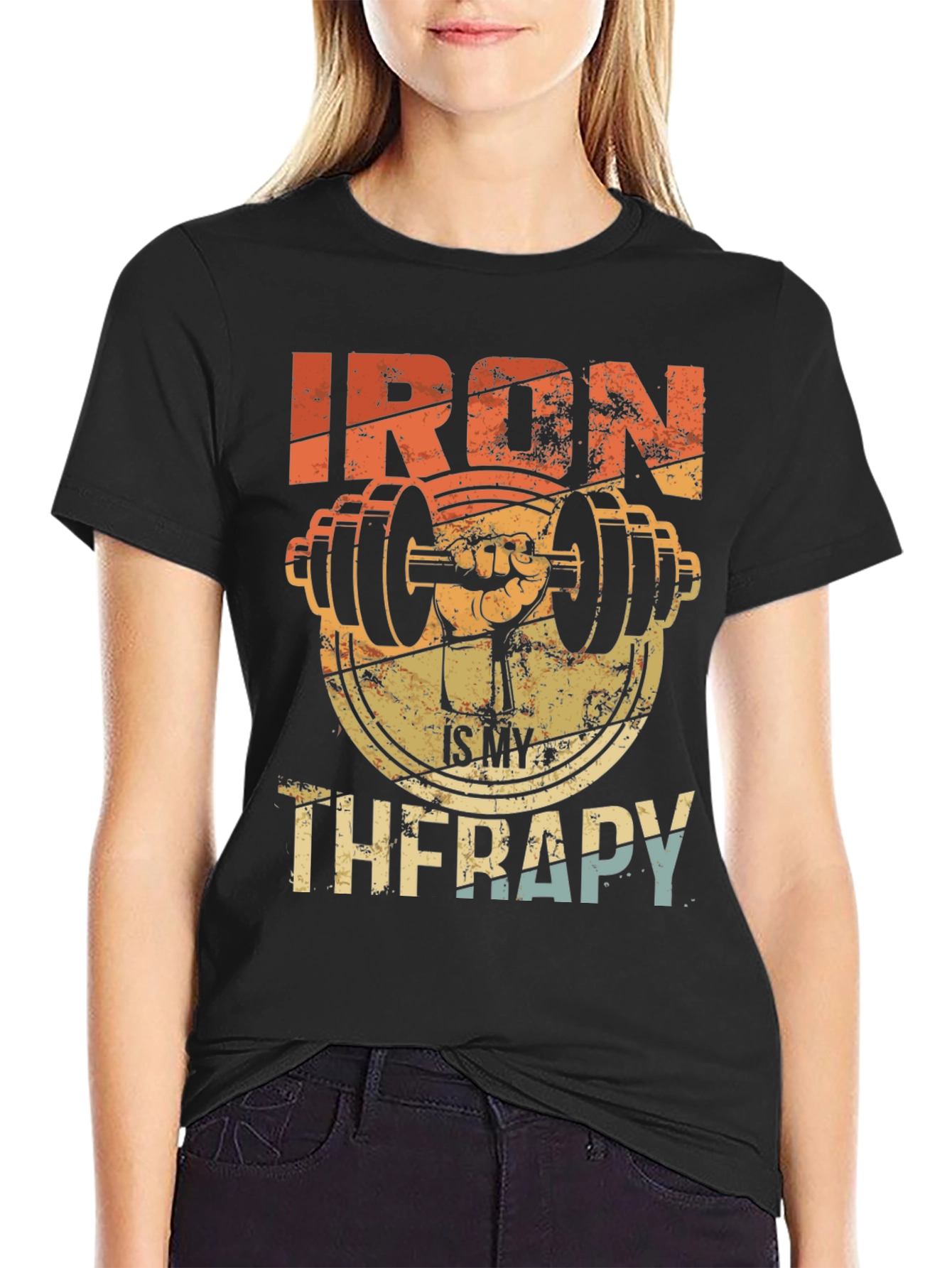 Iron Therapy Graphic Tee - Gym Workout Motivation