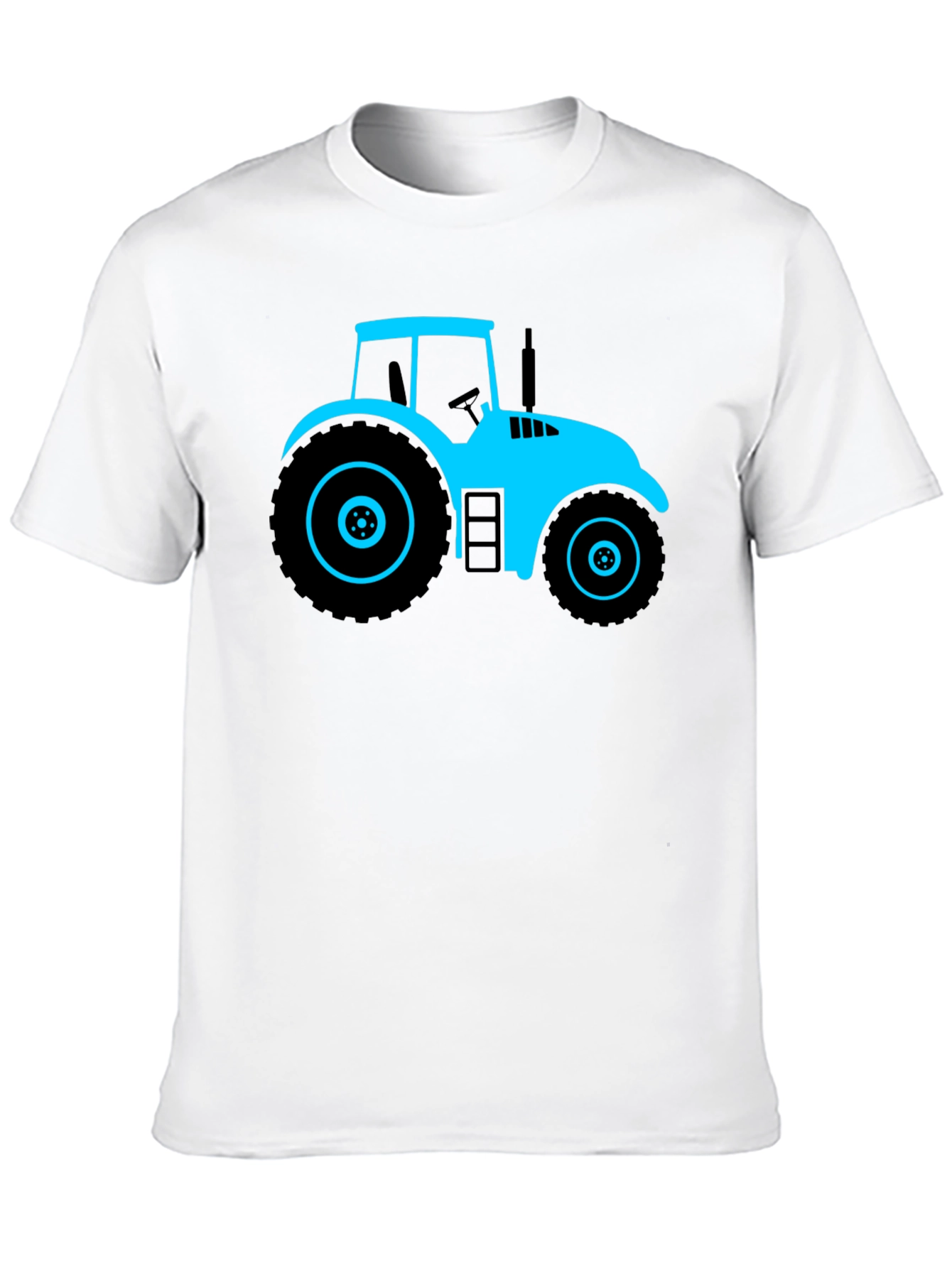 Cool Tractor Graphic Tee - Black Cotton T-Shirt
