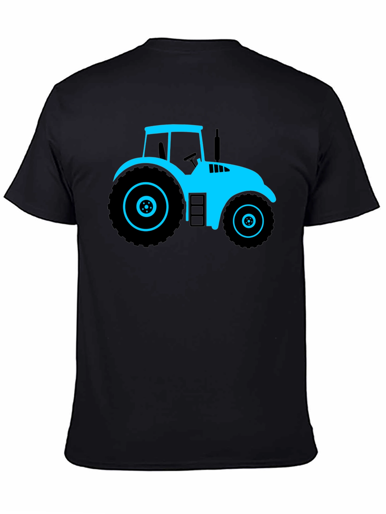 Cool Tractor Graphic Tee - Black Cotton T-Shirt