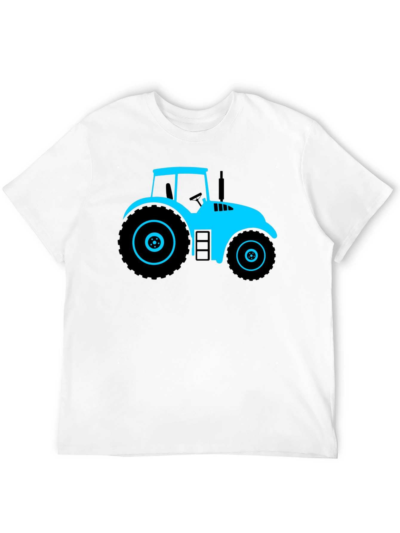 Cool Tractor Graphic Tee - Black Cotton T-Shirt