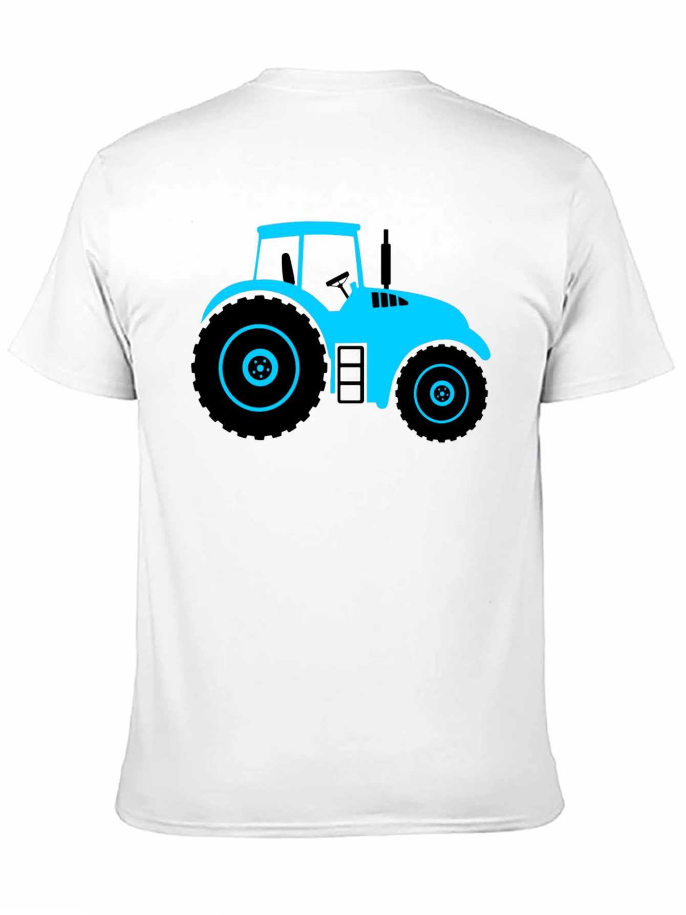 Cool Tractor Graphic Tee - Black Cotton T-Shirt