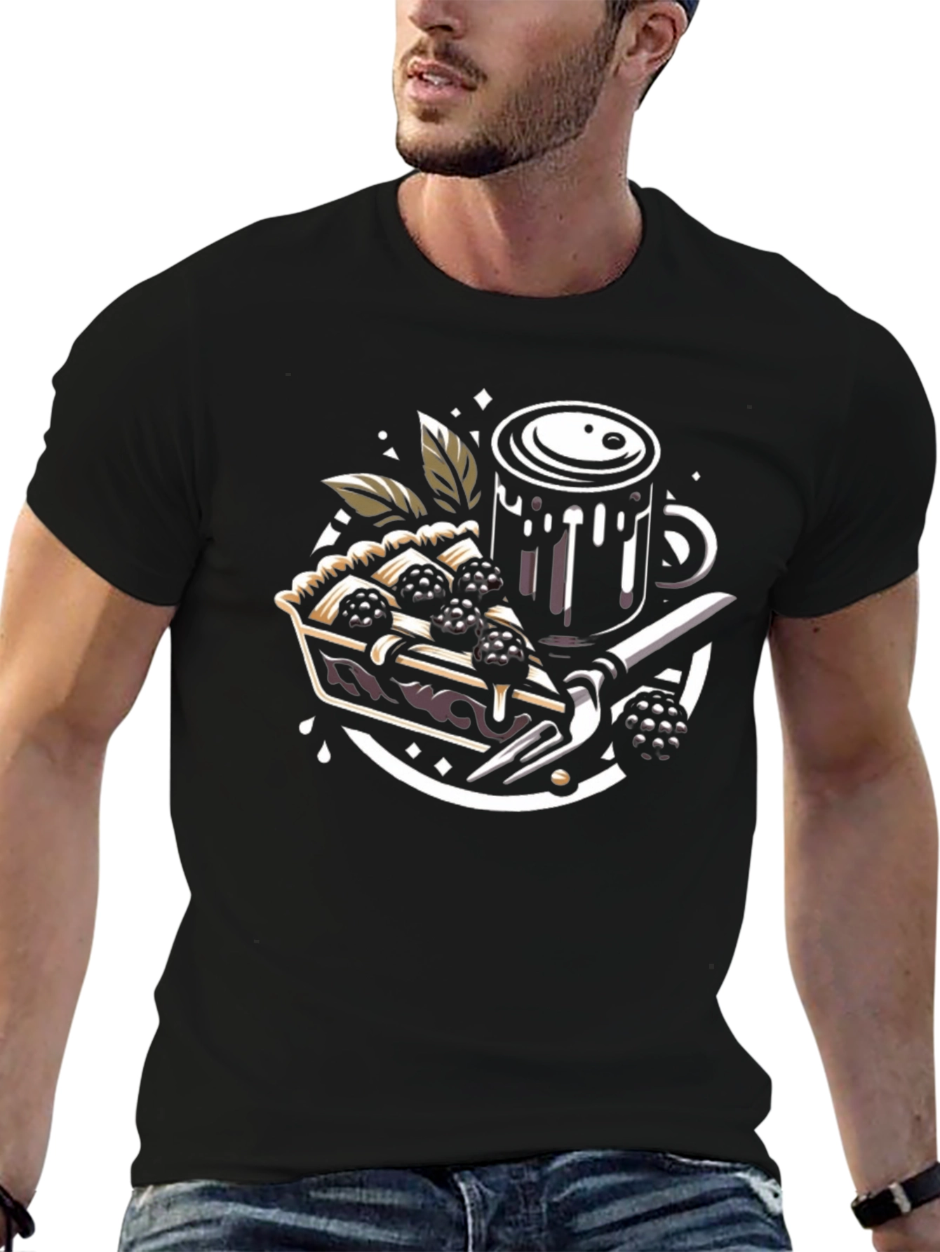 Blackberry Pie T-Shirt: Coffee & Dessert Graphic Tee