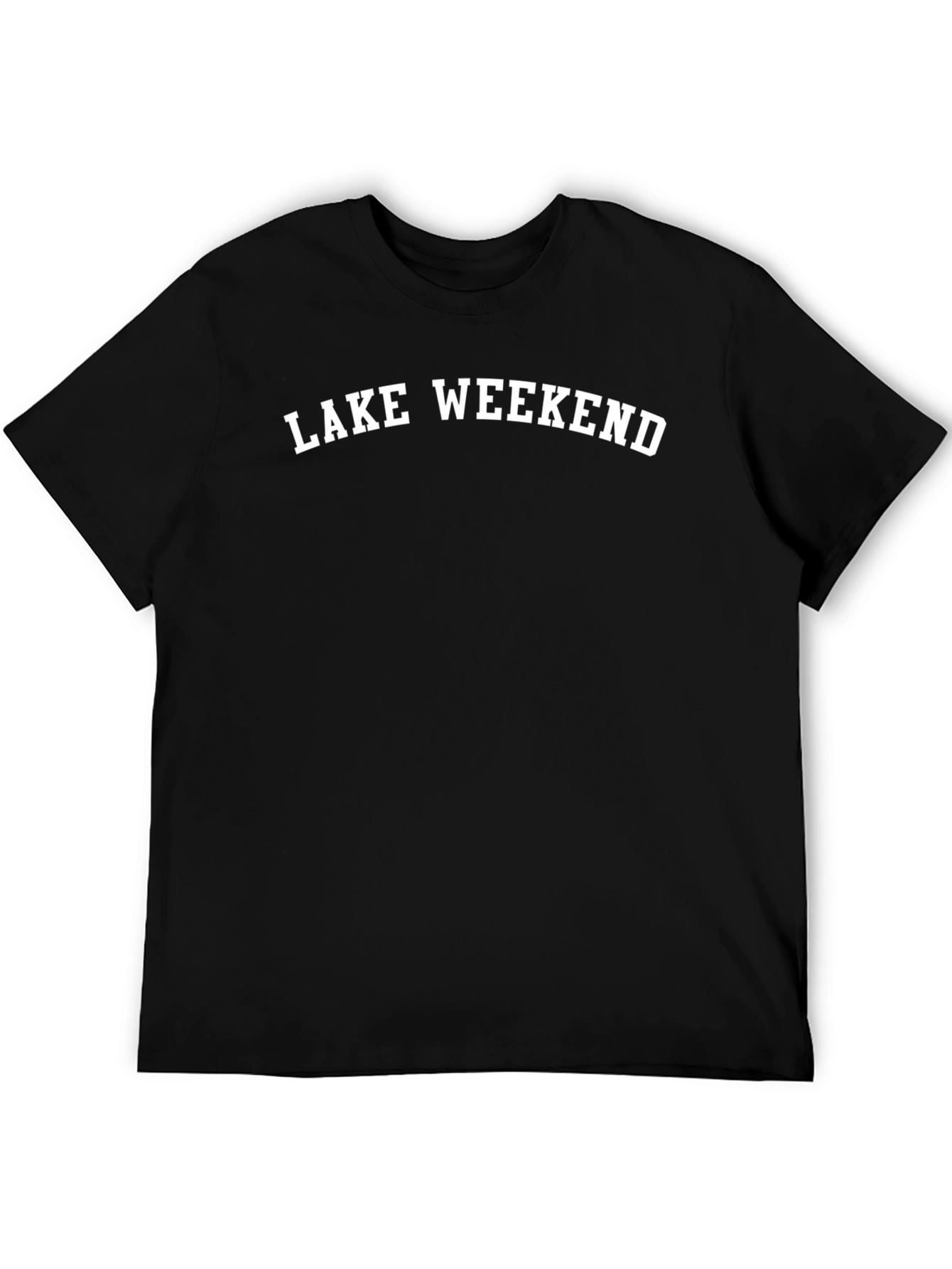 Lake Weekend Black Graphic T-Shirt