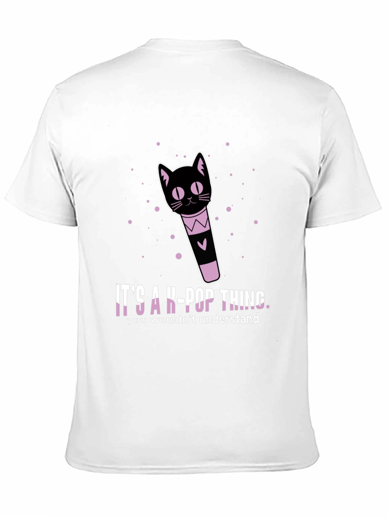K-Pop Cat Lightstick Graphic T-Shirt