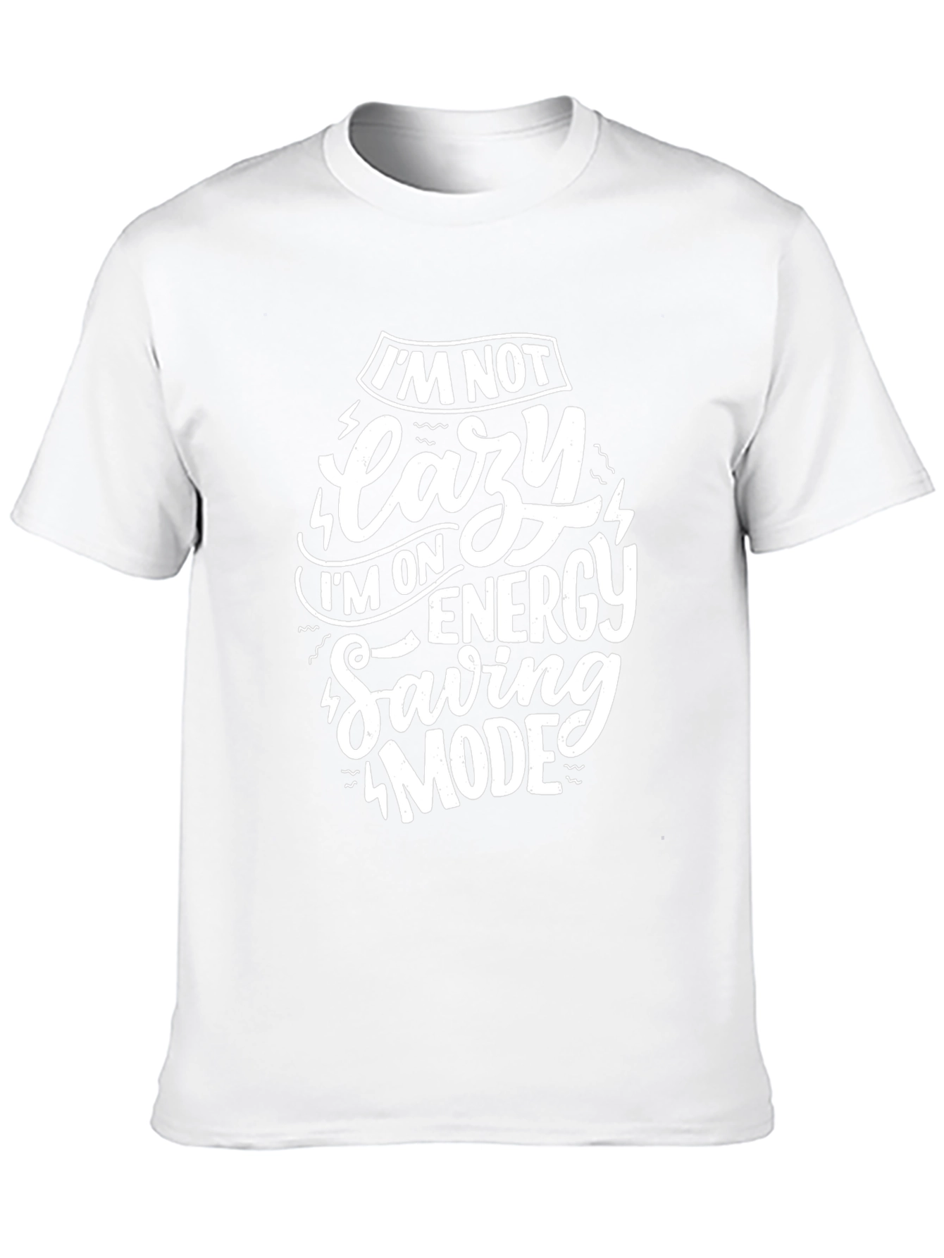Funny Im Not Lazy Energy Saving Mode Black T-Shirt