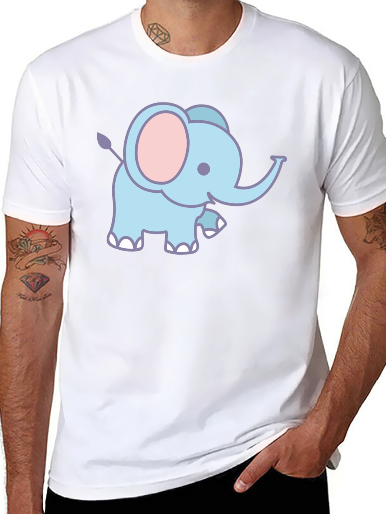 Cute Elephant Graphic T-Shirt - Soft Cotton Blend