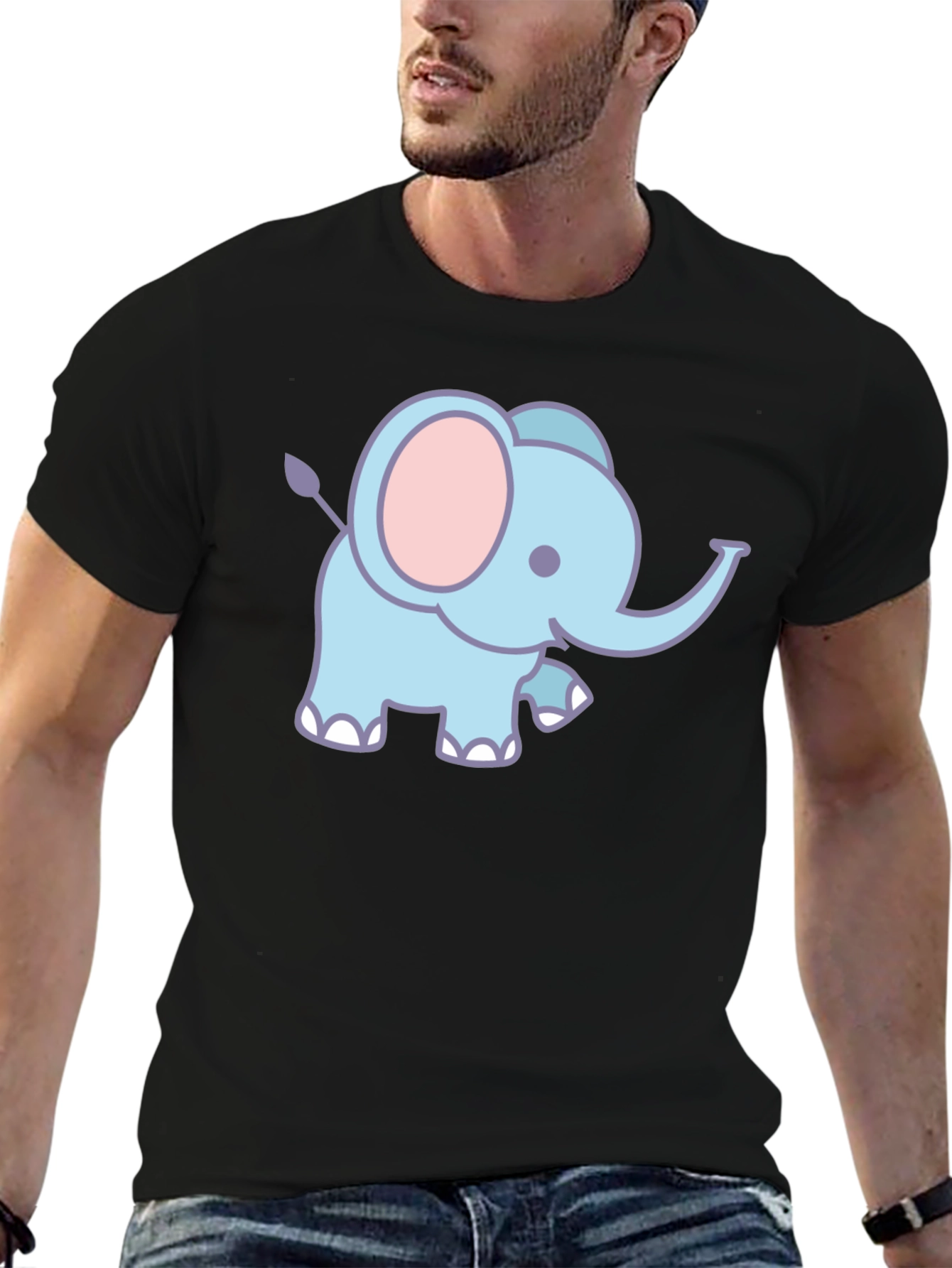 Cute Elephant Graphic T-Shirt - Soft Cotton Blend