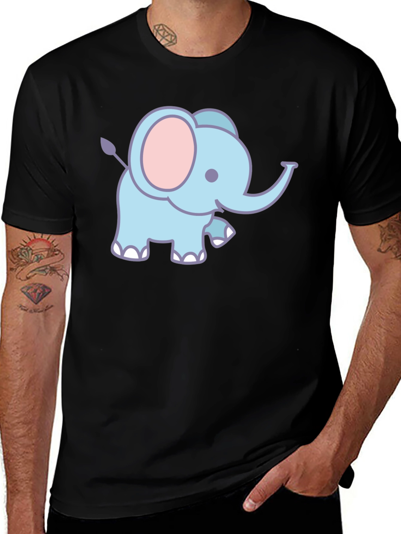 Cute Elephant Graphic T-Shirt - Soft Cotton Blend