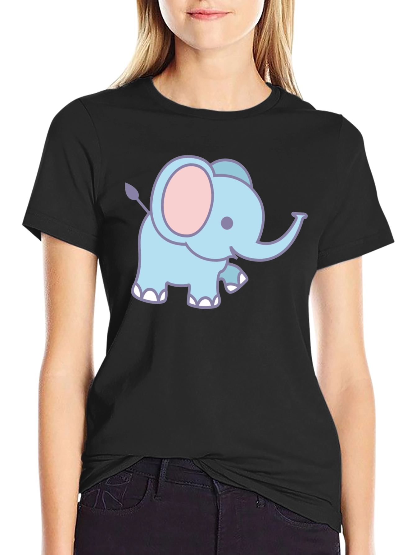 Cute Elephant Graphic T-Shirt - Soft Cotton Blend