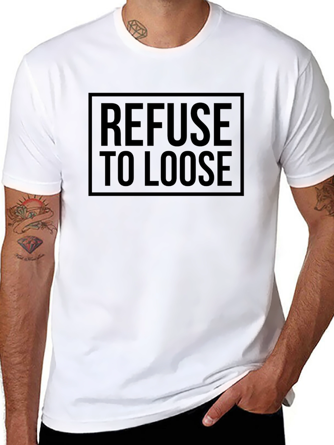 Refuse to Loose Black Graphic Tee