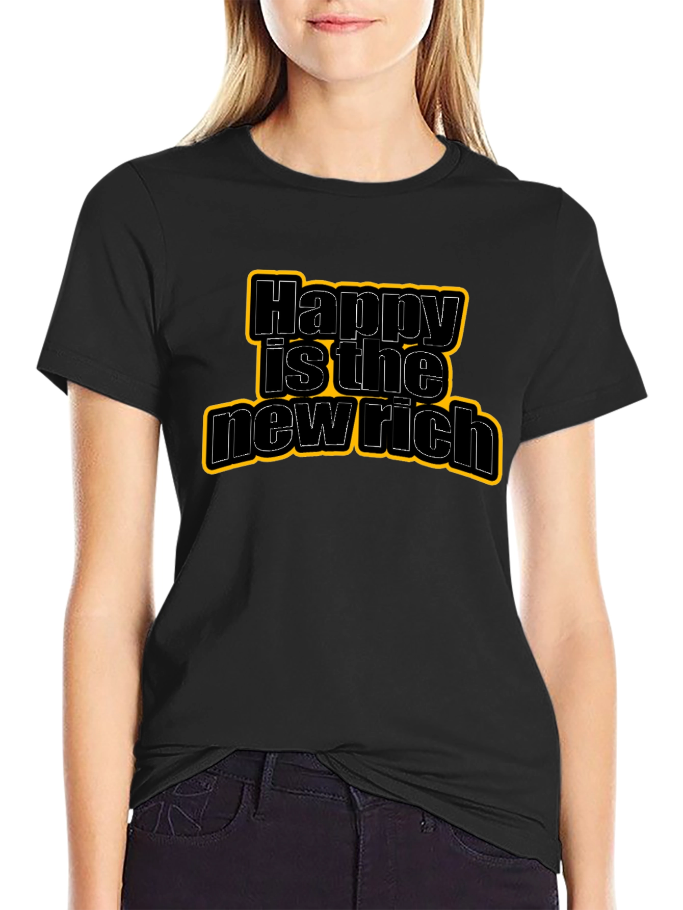 Happy Is The New Rich Graphic Tee