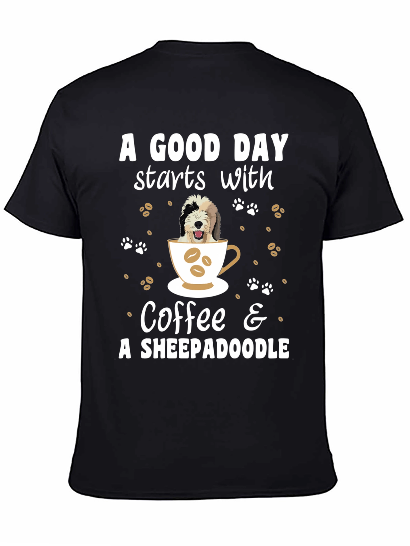 Coffee and Sheepadoodle Graphic Tee