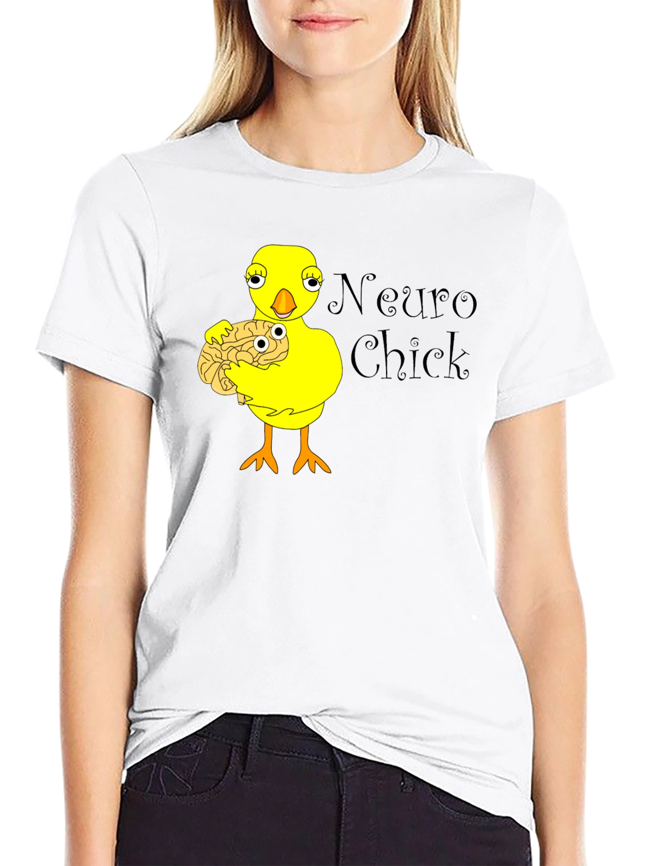 Neuro Chick Graphic T-Shirt - Brainy Humor Tee