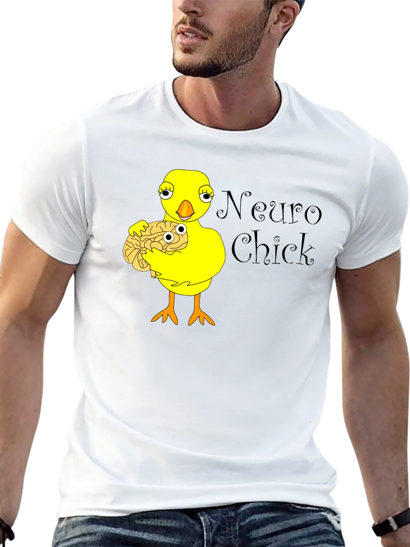 Neuro Chick Graphic T-Shirt - Brainy Humor Tee