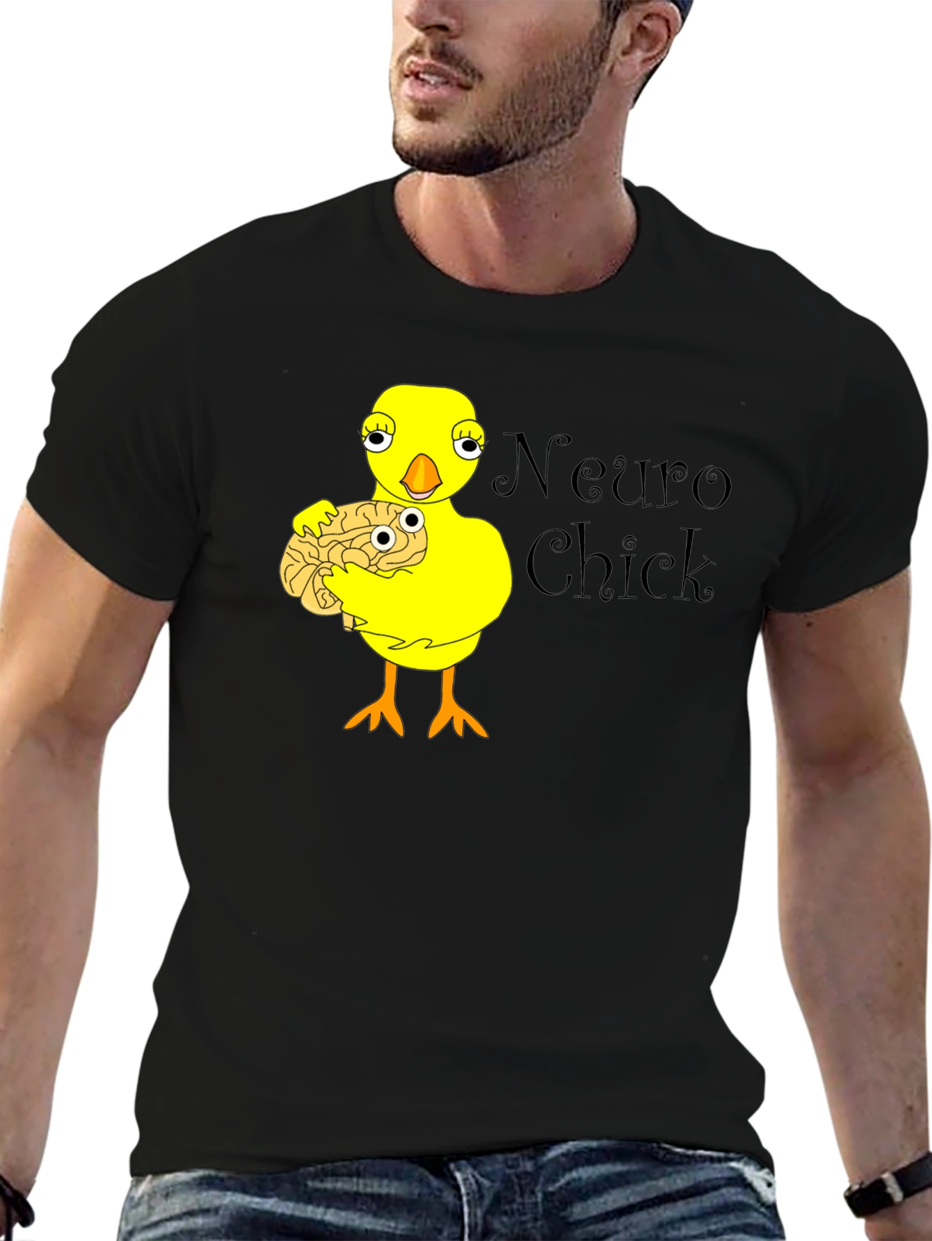 Neuro Chick Graphic T-Shirt - Brainy Humor Tee