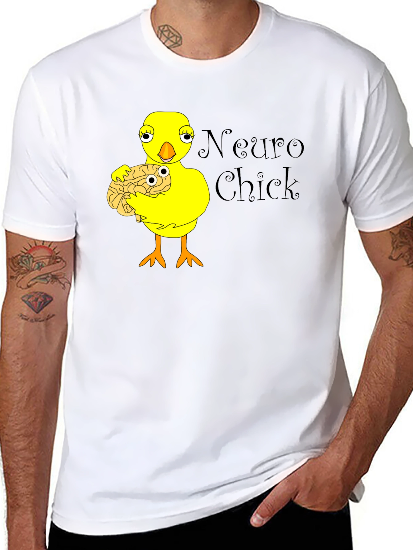 Neuro Chick Graphic T-Shirt - Brainy Humor Tee