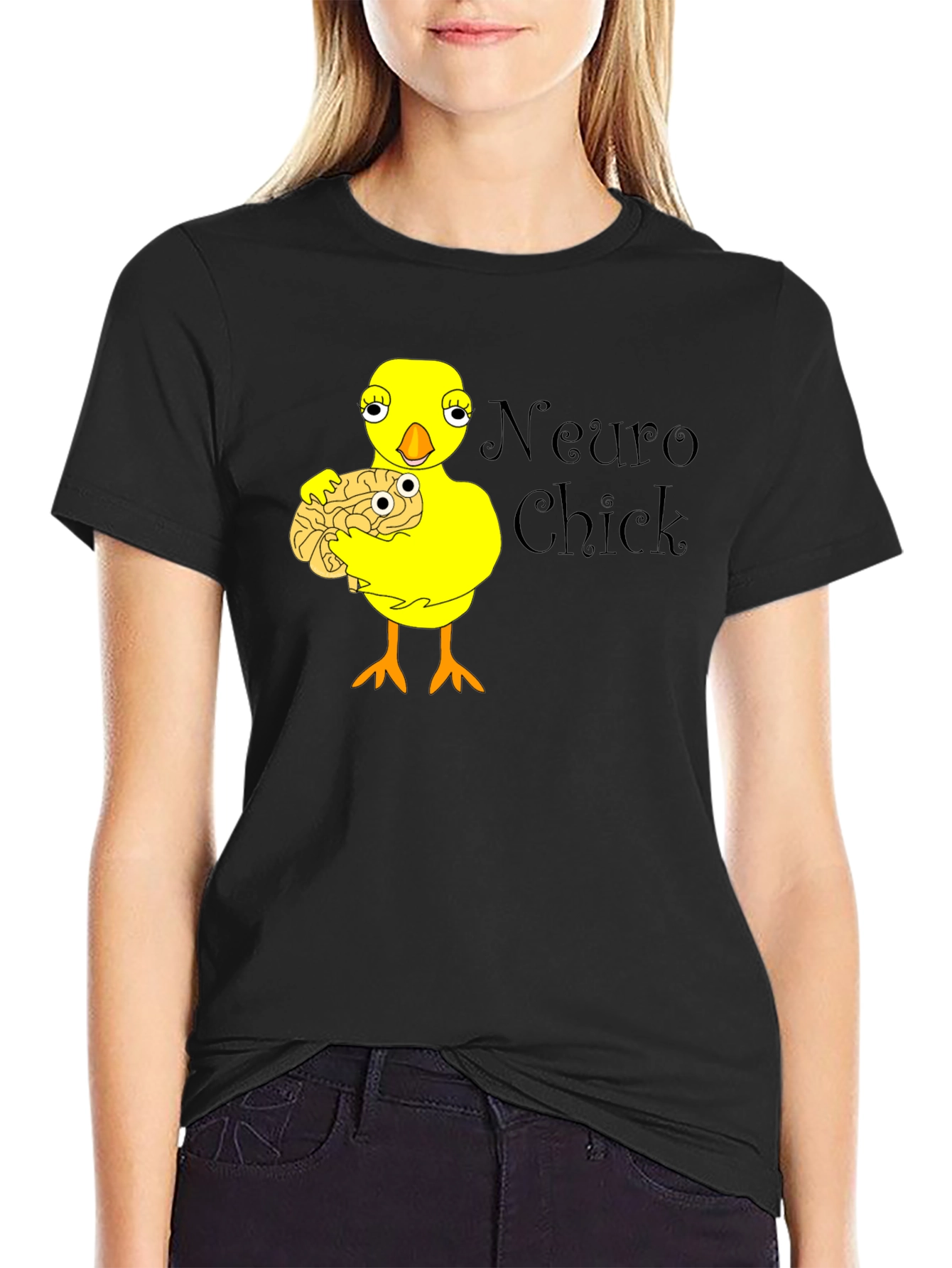 Neuro Chick Graphic T-Shirt - Brainy Humor Tee