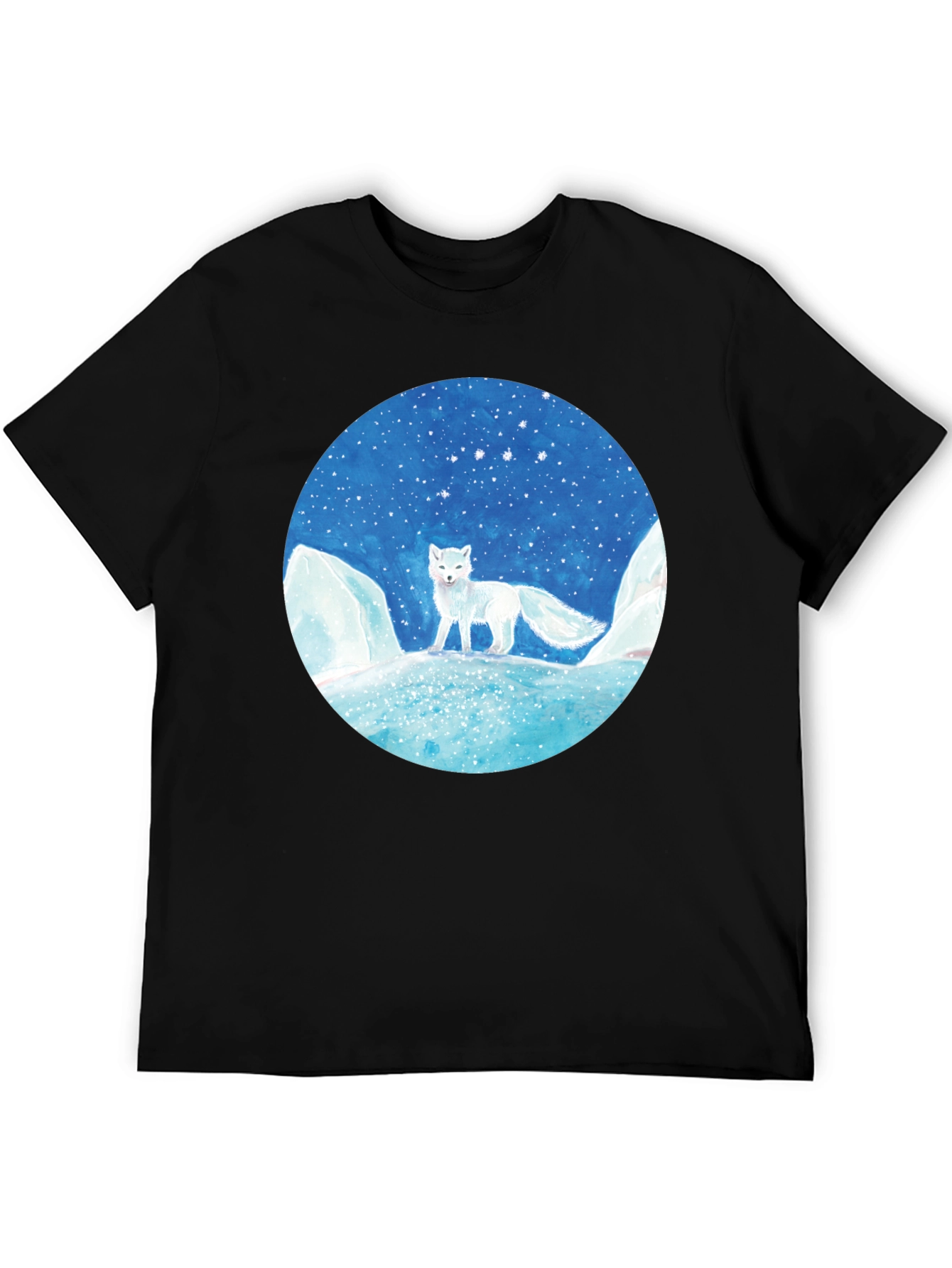 Arctic Fox Graphic Tee - Unisex Black T-Shirt