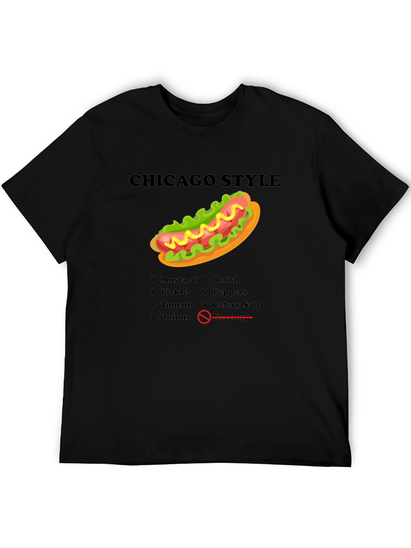 Chicago Style Hot Dog Graphic Tee