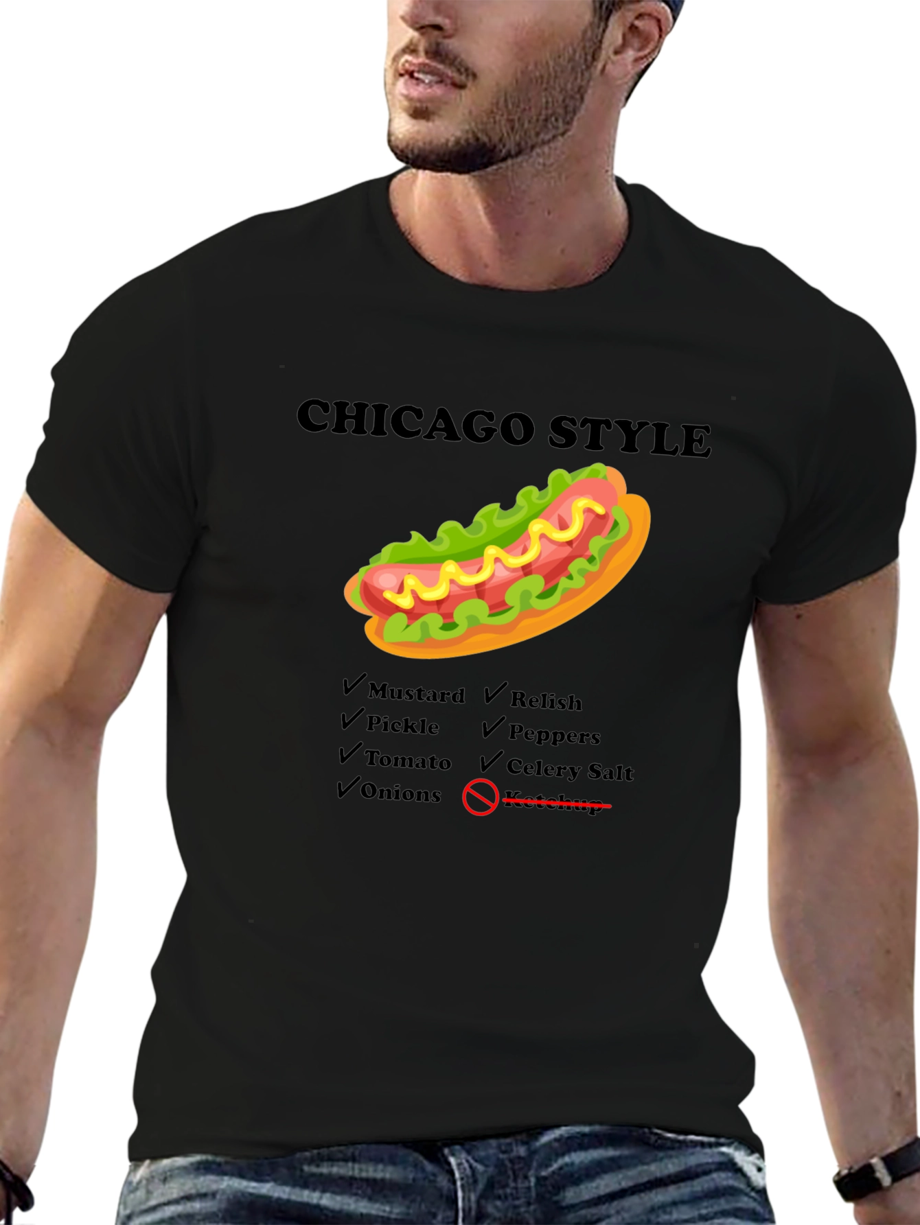Chicago Style Hot Dog Graphic Tee