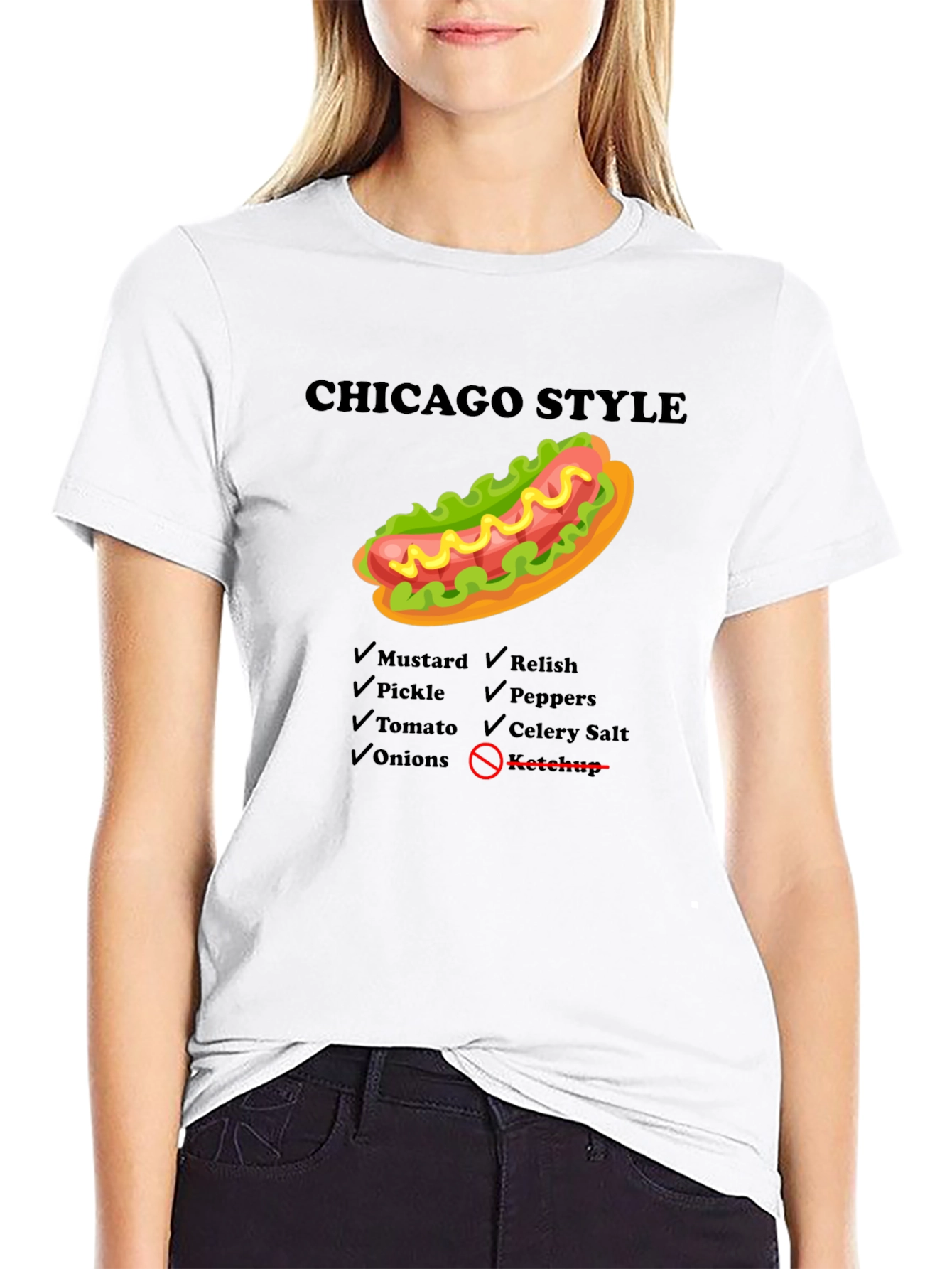 Chicago Style Hot Dog Graphic Tee