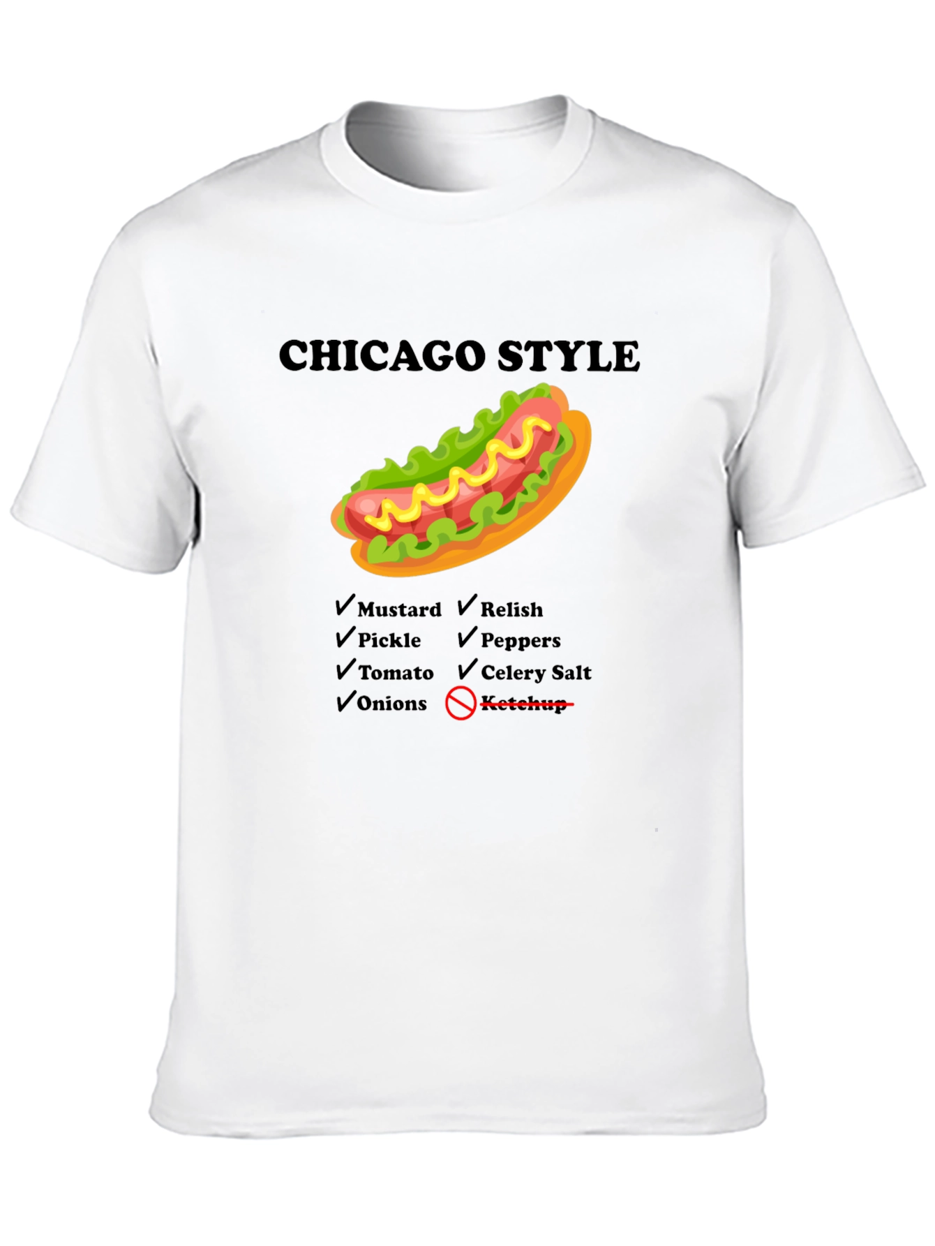 Chicago Style Hot Dog Graphic Tee