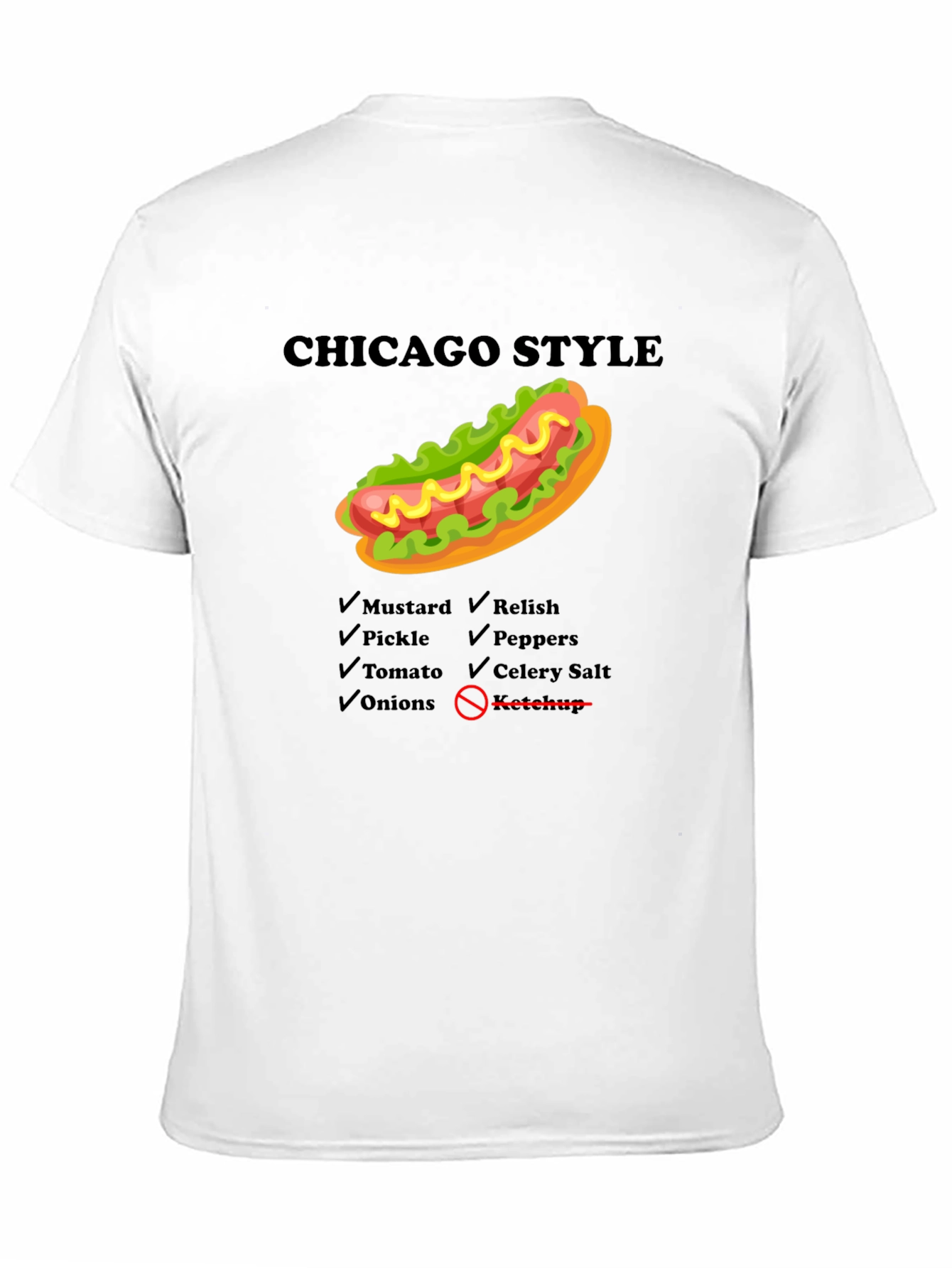 Chicago Style Hot Dog Graphic Tee