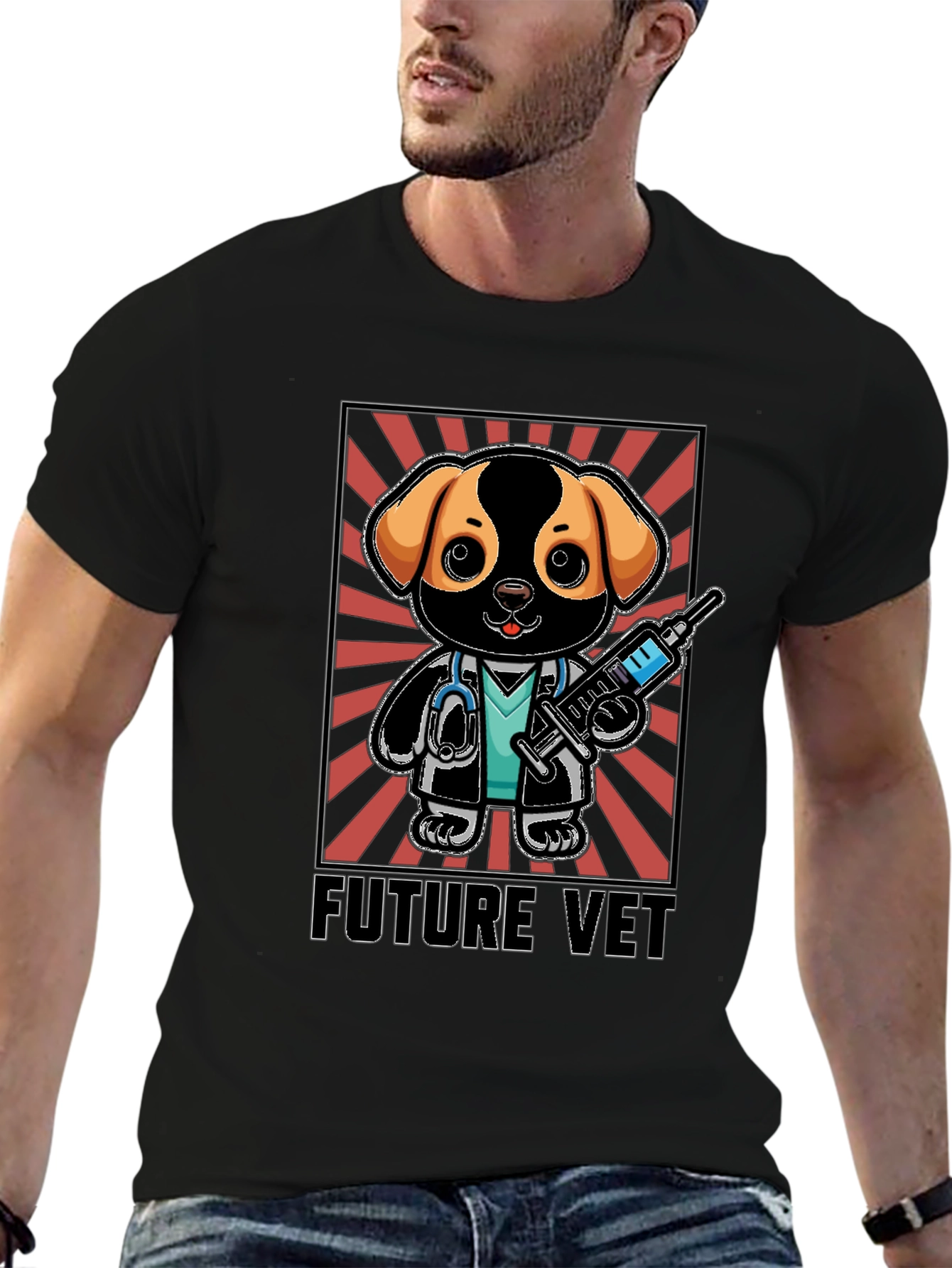 Future Vet Cartoon Dog T-Shirt
